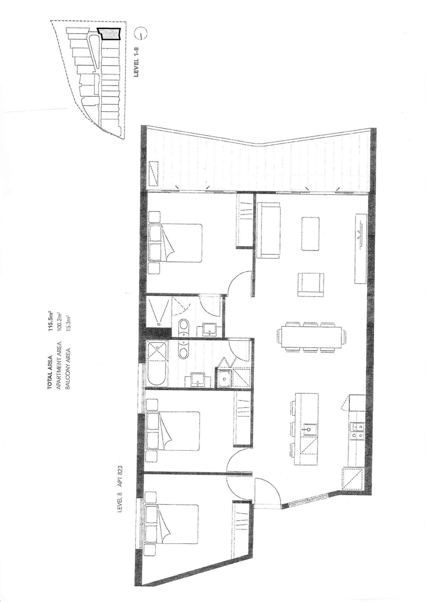 Floorplan of Homely apartment listing, 822/101 Tram Road, Doncaster VIC 3108