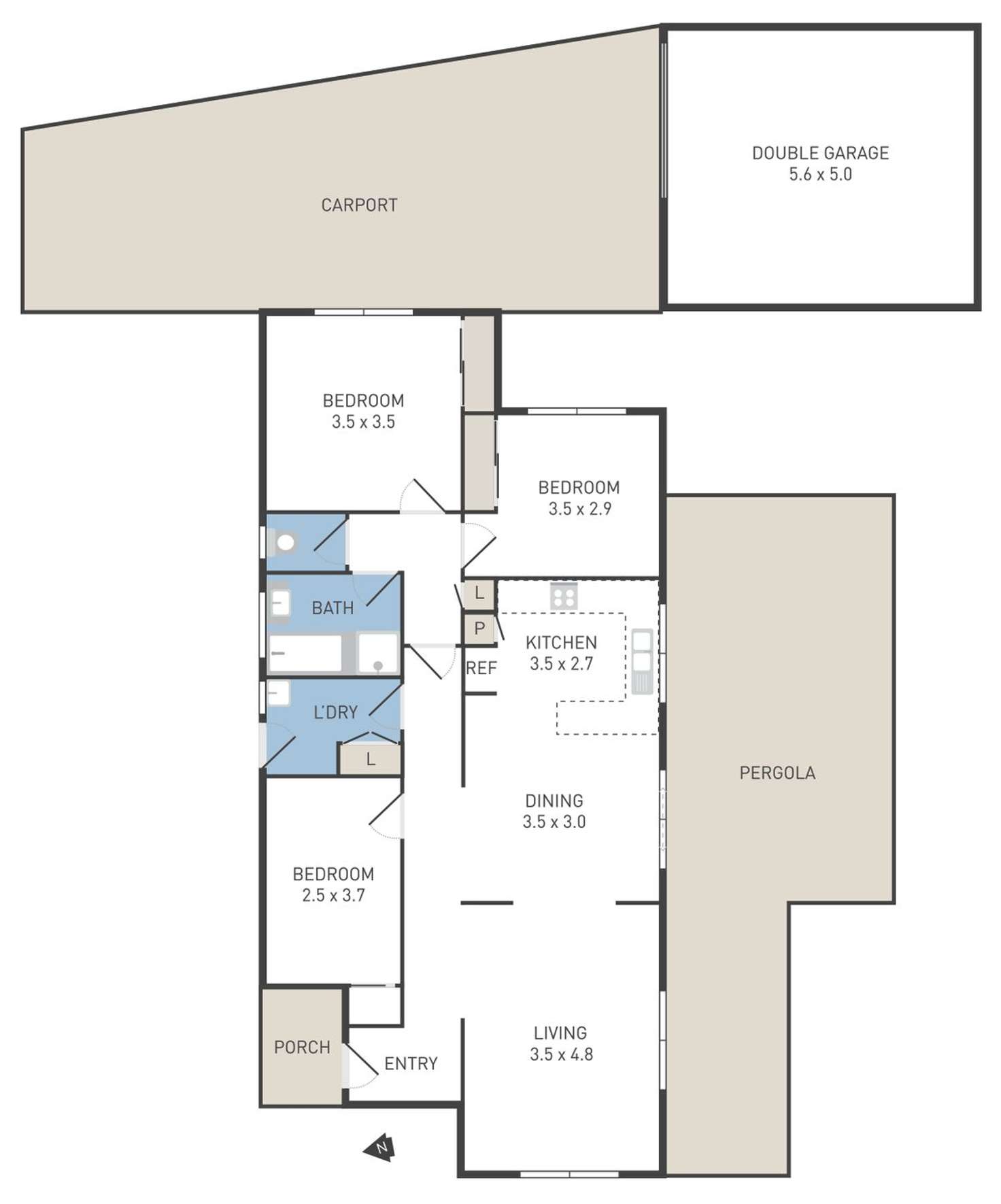 Floorplan of Homely house listing, 1 Downham Way, Wyndham Vale VIC 3024