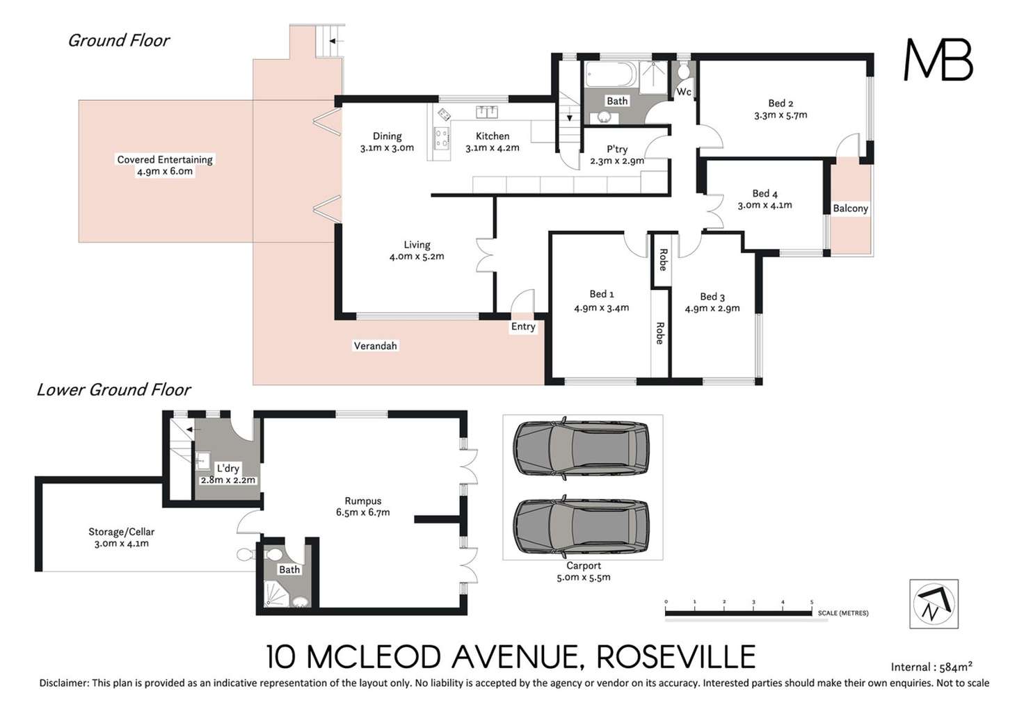 Floorplan of Homely house listing, 10 McLeod Avenue, Roseville NSW 2069