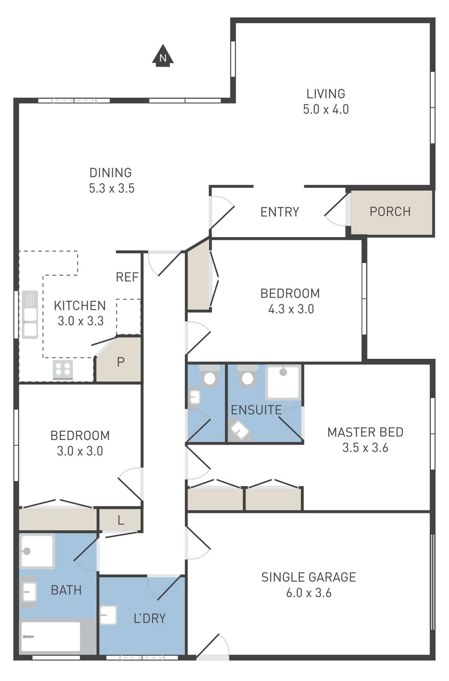 Floorplan of Homely house listing, 13 Lauderdale Drive, Tarneit VIC 3029