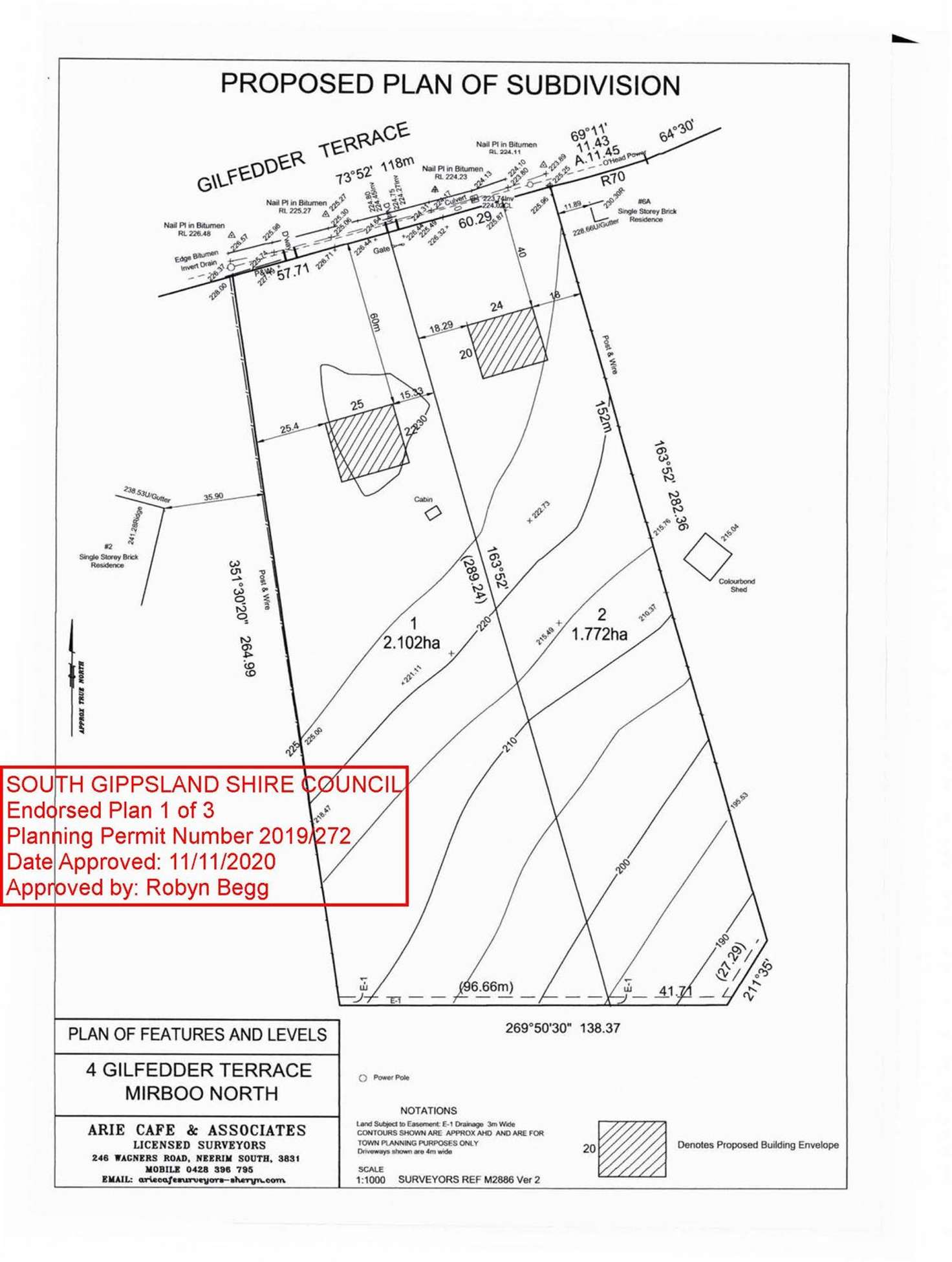 Floorplan of Homely residentialLand listing, 4A & 4B Gilfedder Terrace, Mirboo North VIC 3871