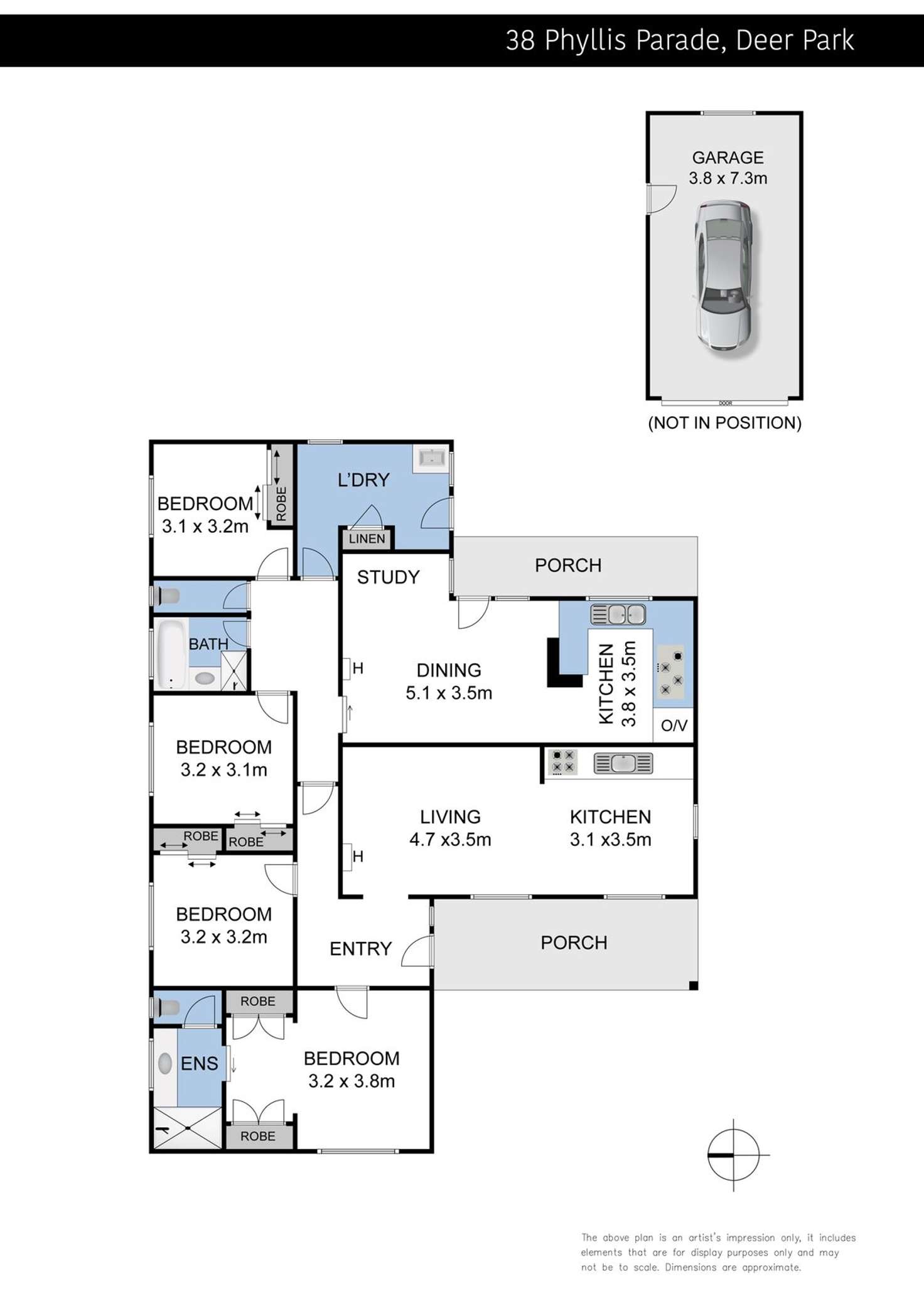 Floorplan of Homely house listing, 38 Phyllis Parade, Deer Park VIC 3023