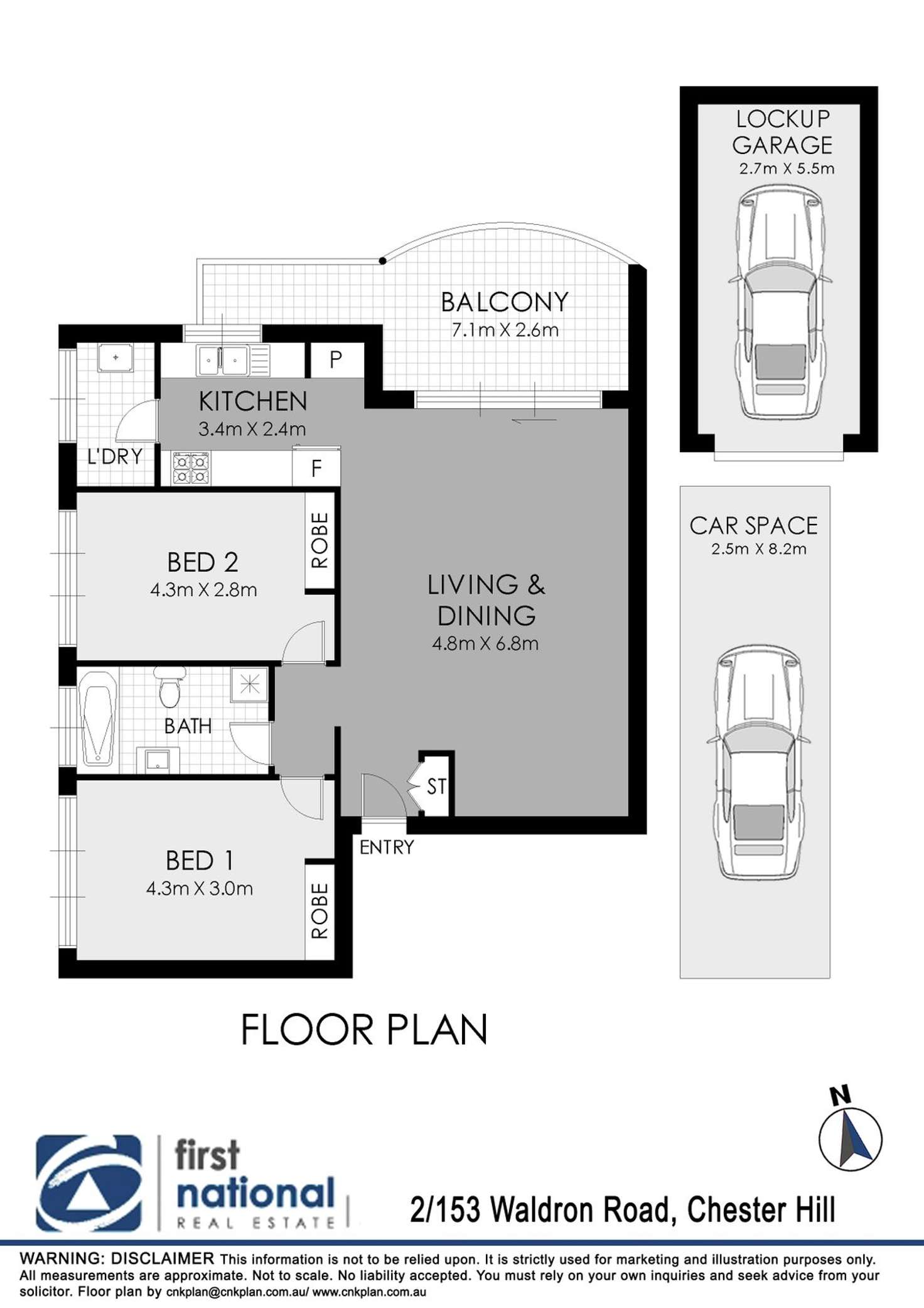 Floorplan of Homely unit listing, 2/153 Waldron Road, Chester Hill NSW 2162