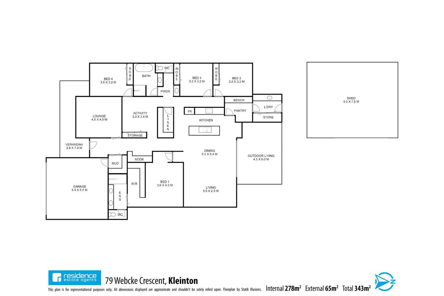 Floorplan of Homely house listing, 79 Webcke Crescent, Kleinton QLD 4352