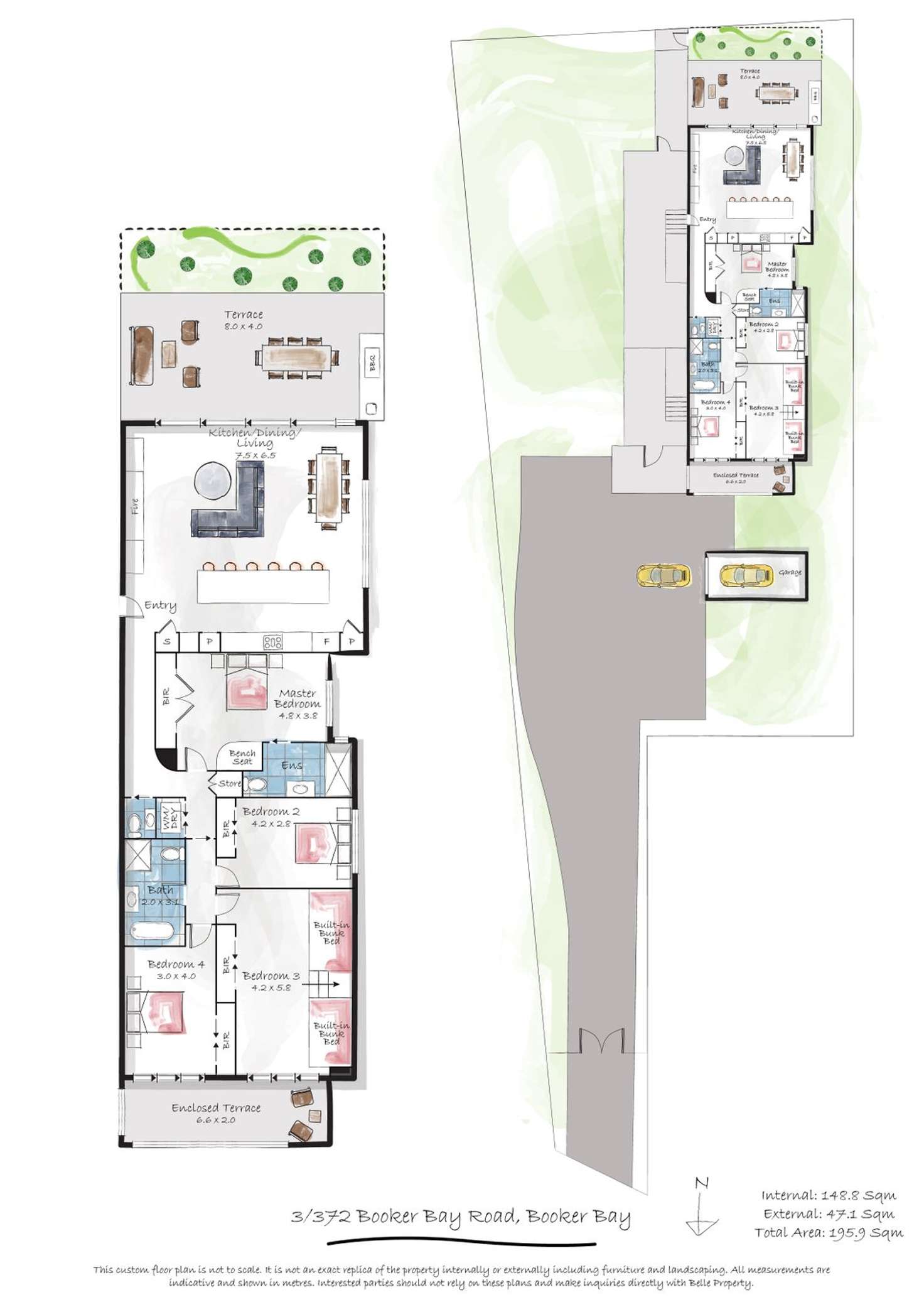 Floorplan of Homely unit listing, 3/372 Booker Bay Road, Booker Bay NSW 2257