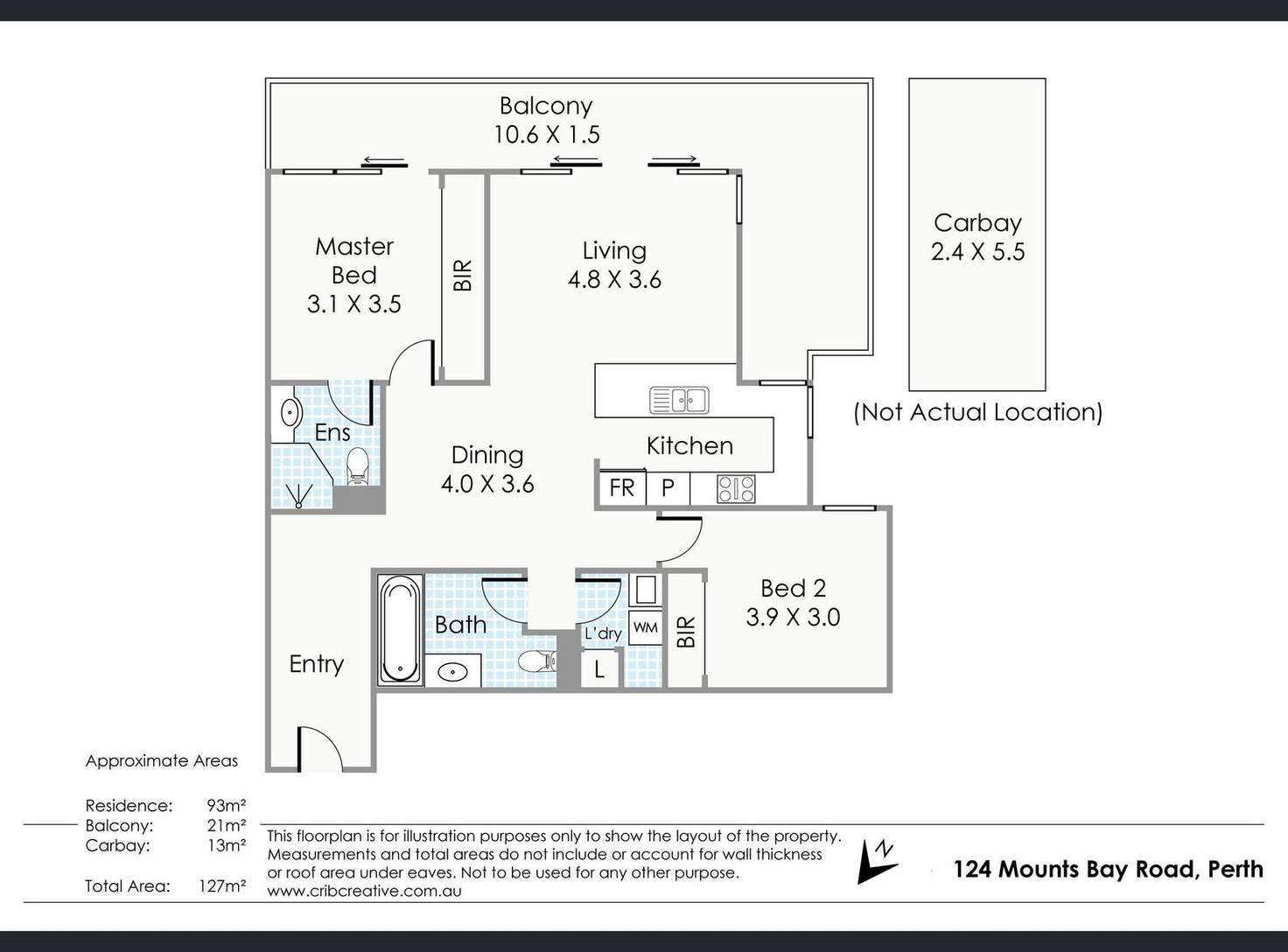 Floorplan of Homely apartment listing, 18/124 Mounts Bay Road, Perth WA 6000