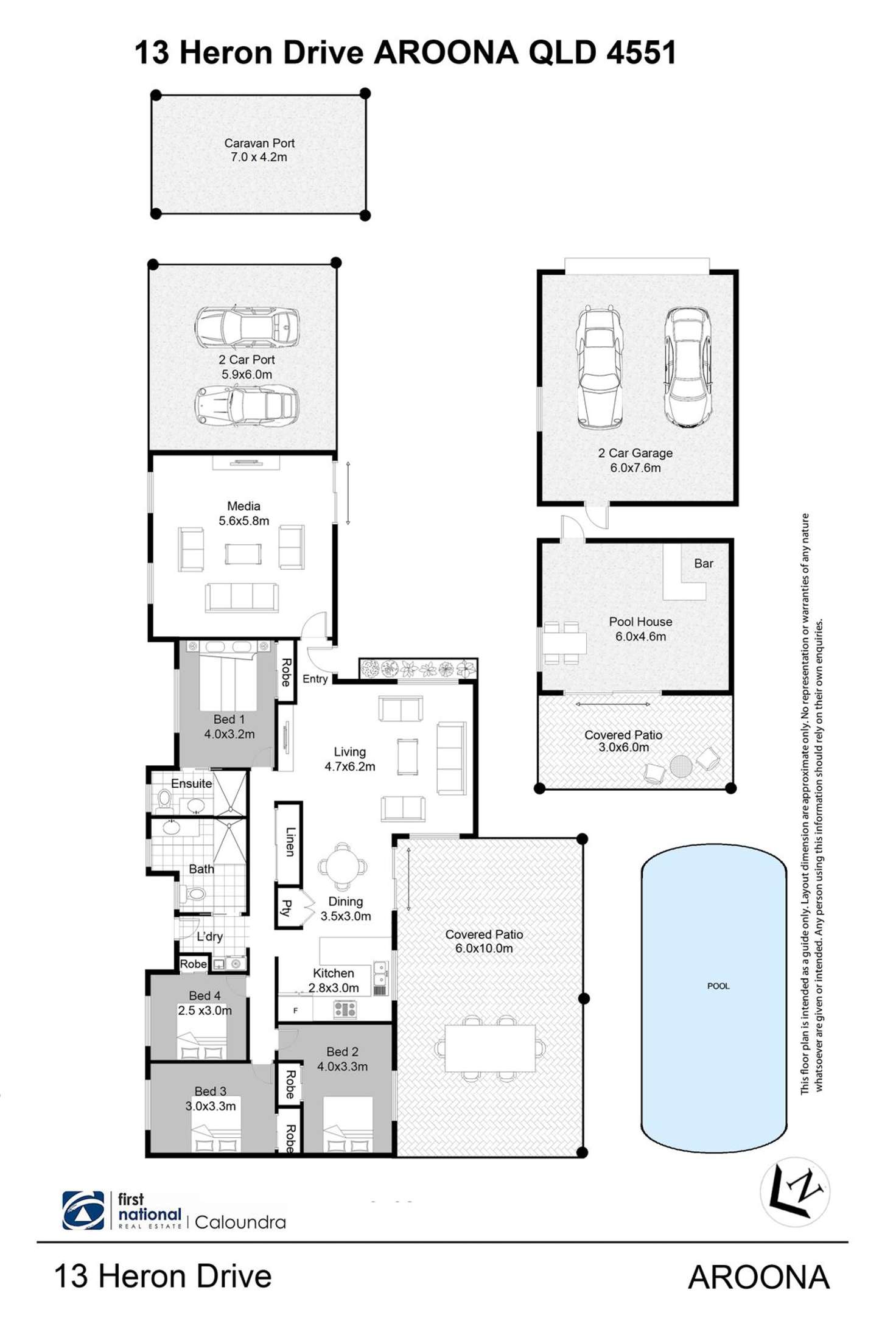Floorplan of Homely house listing, 13 Heron Drive, Aroona QLD 4551