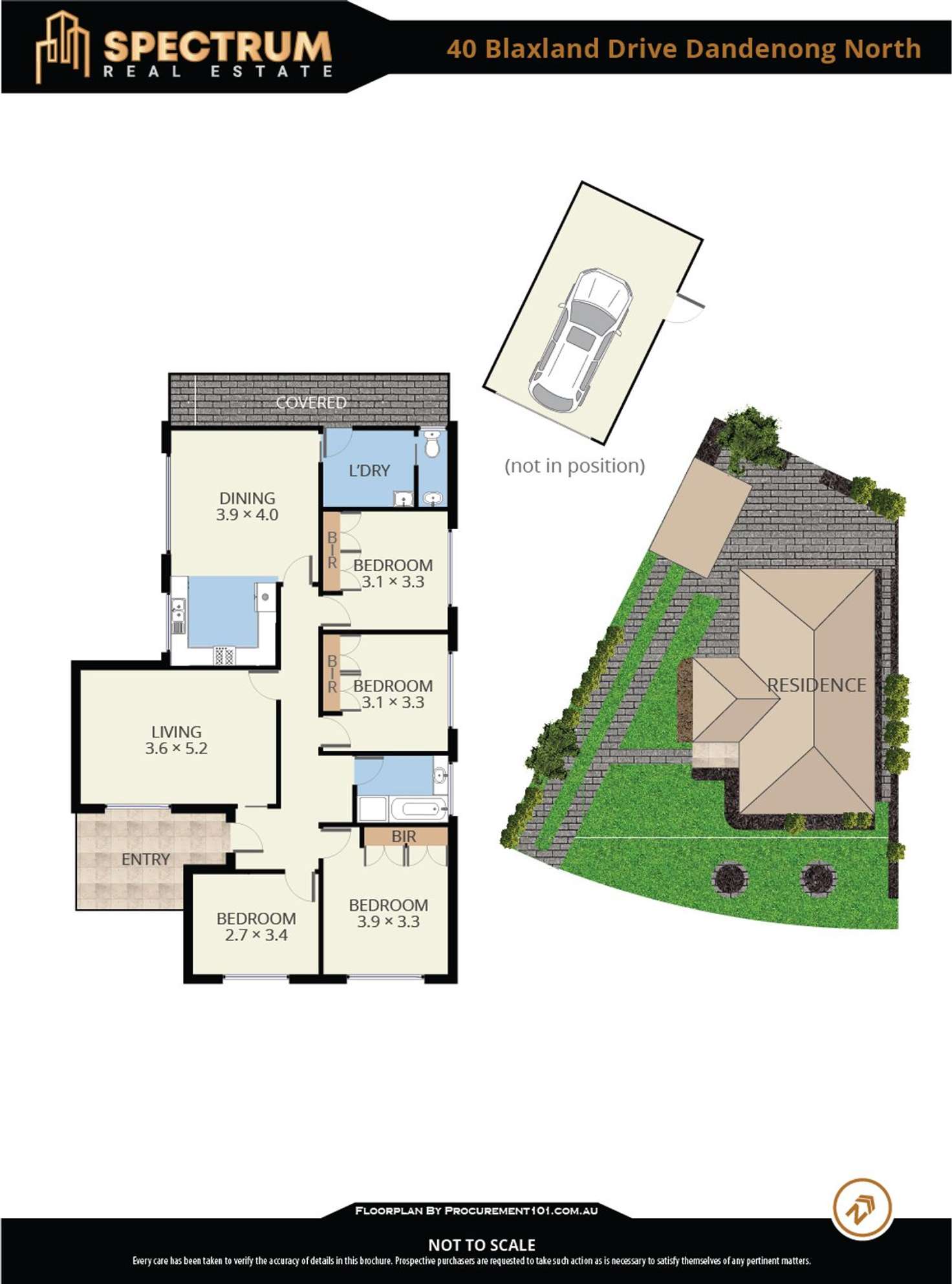 Floorplan of Homely house listing, 40 Blaxland Drive, Dandenong North VIC 3175