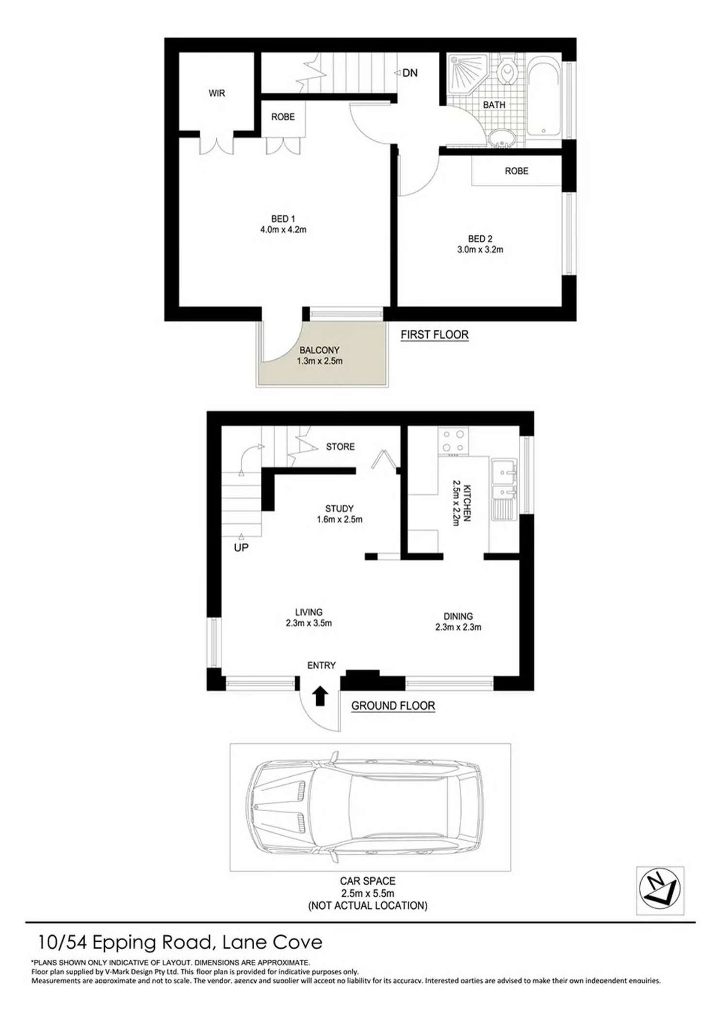 Floorplan of Homely apartment listing, 10/54 Epping Road, Lane Cove NSW 2066