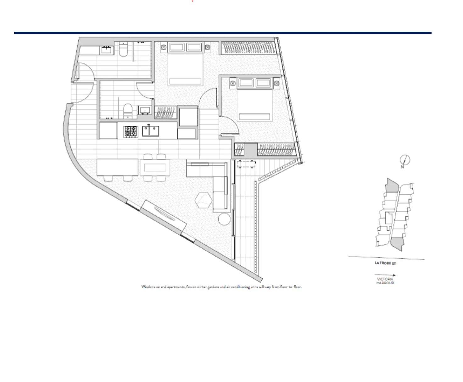 Floorplan of Homely apartment listing, Level10/677 La Trobe Street, Docklands VIC 3008