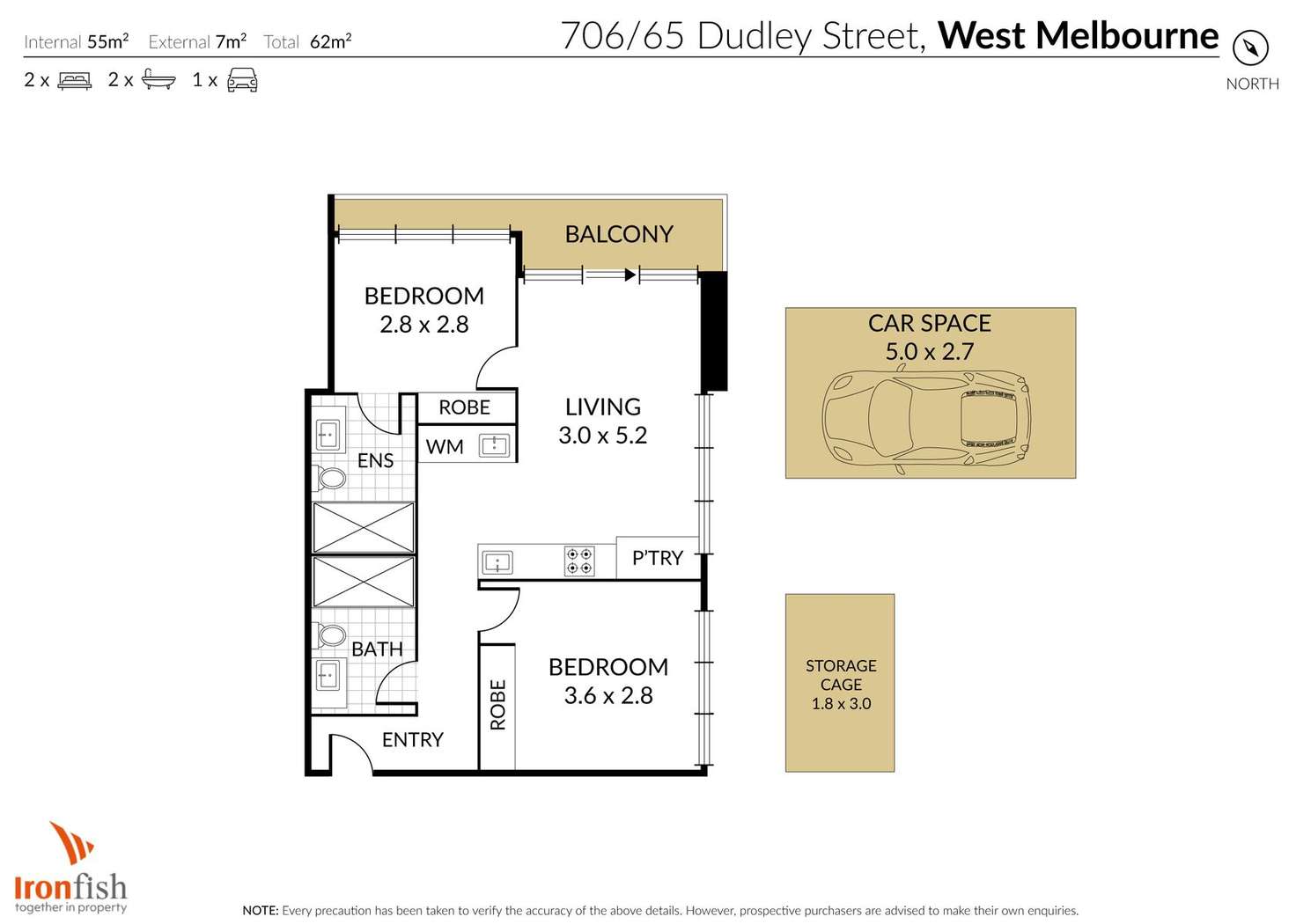 Floorplan of Homely apartment listing, 706/65 Dudley Street, West Melbourne VIC 3003