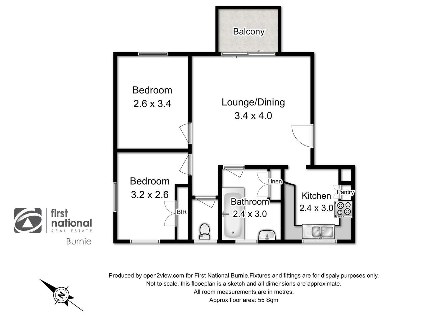 Floorplan of Homely unit listing, 2/172-174 Wilson Street, Burnie TAS 7320