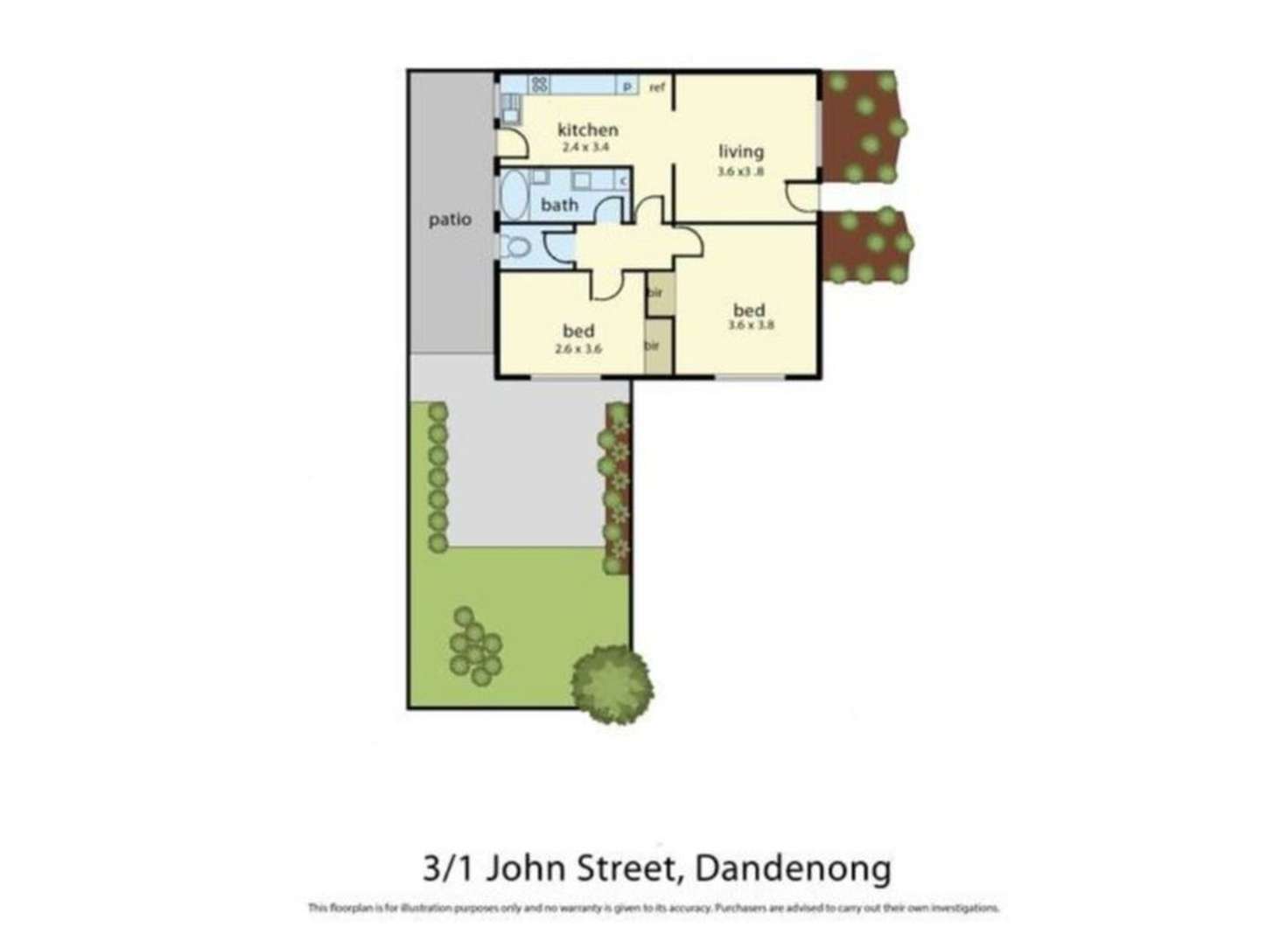 Floorplan of Homely unit listing, 3/1 John Street, Dandenong VIC 3175