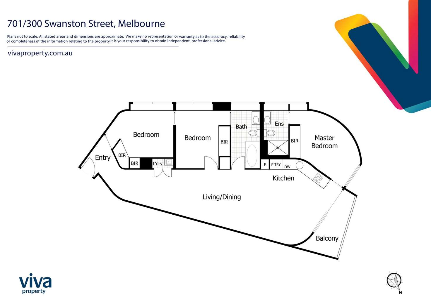 Floorplan of Homely apartment listing, 701/300 Swanston Street, Melbourne VIC 3000