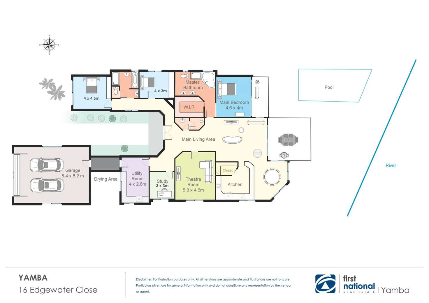 Floorplan of Homely house listing, 16 Edgewater Close, Yamba NSW 2464