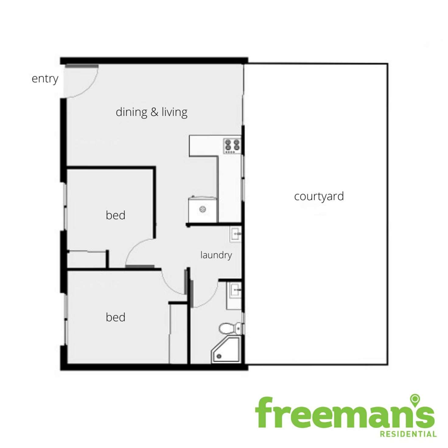 Floorplan of Homely unit listing, 9/98 Pease St, Manoora QLD 4870