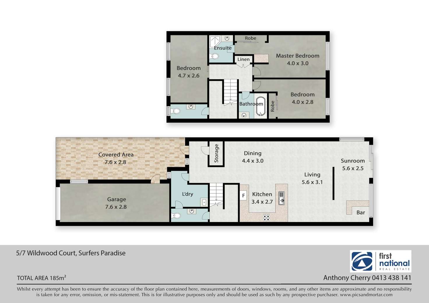 Floorplan of Homely townhouse listing, 5/7 Wildwood Court, Bundall QLD 4217