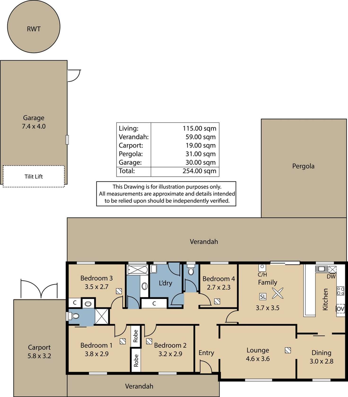 Floorplan of Homely house listing, 8 Athens Terrace, Gawler East SA 5118