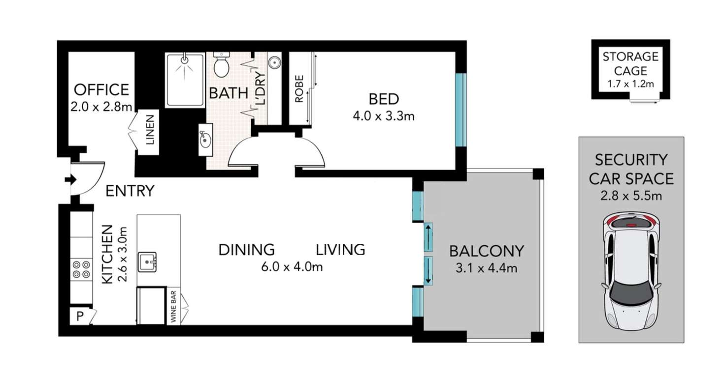 Floorplan of Homely apartment listing, 23/1 Palm Avenue, Breakfast Point NSW 2137