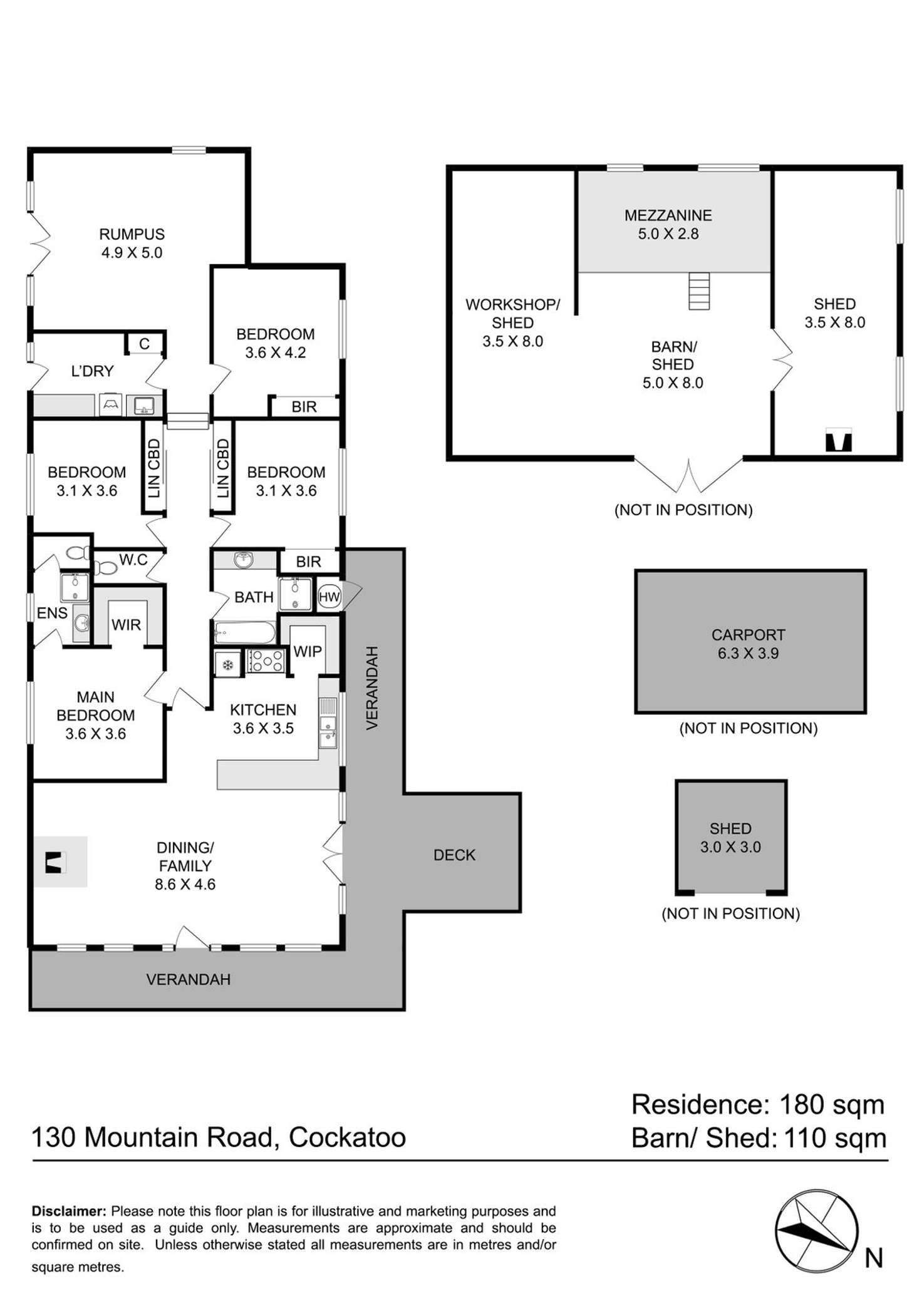 Floorplan of Homely house listing, 130 Mountain Road, Cockatoo VIC 3781