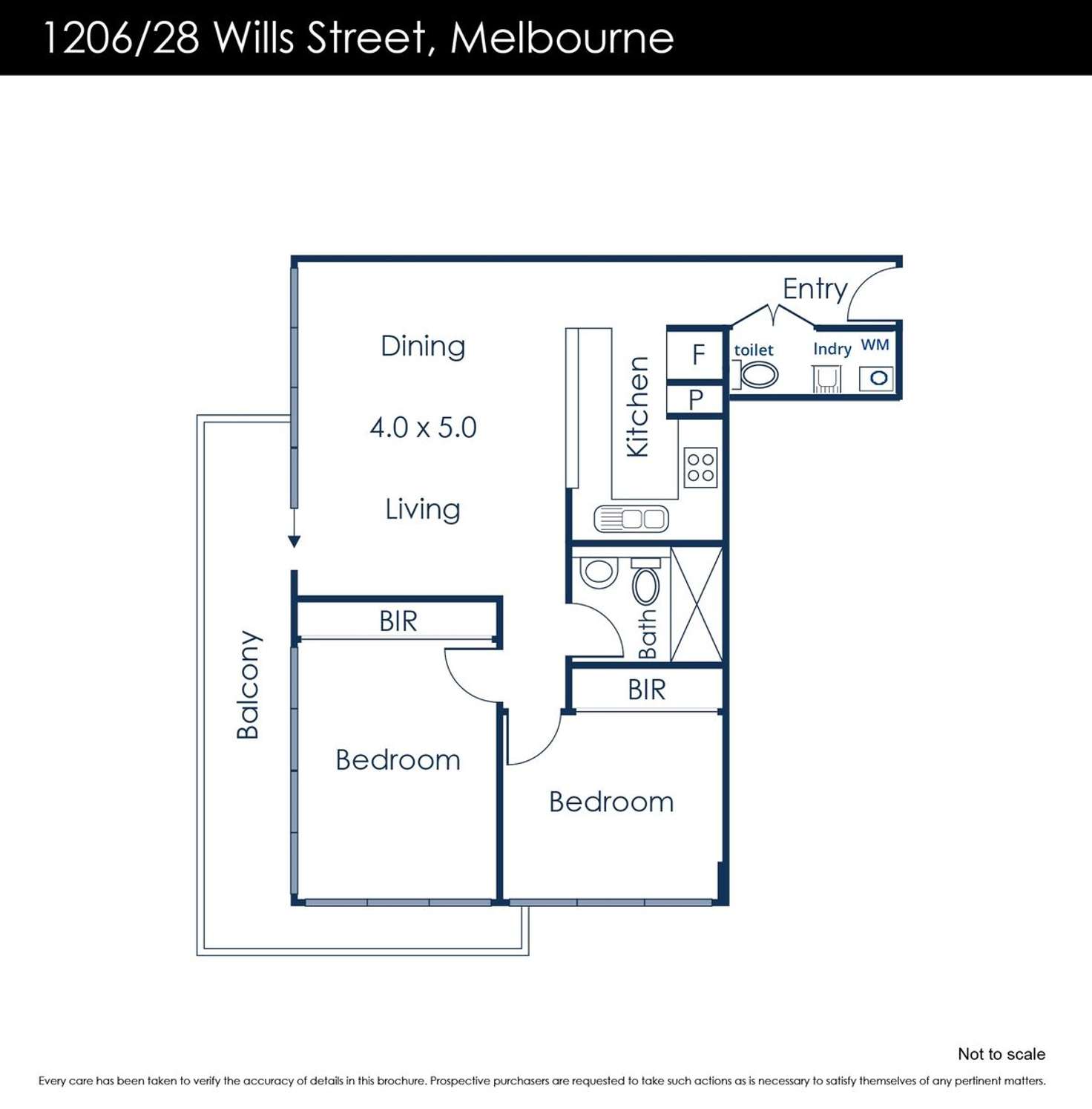 Floorplan of Homely apartment listing, 1206/28 Wills Street, Melbourne VIC 3000