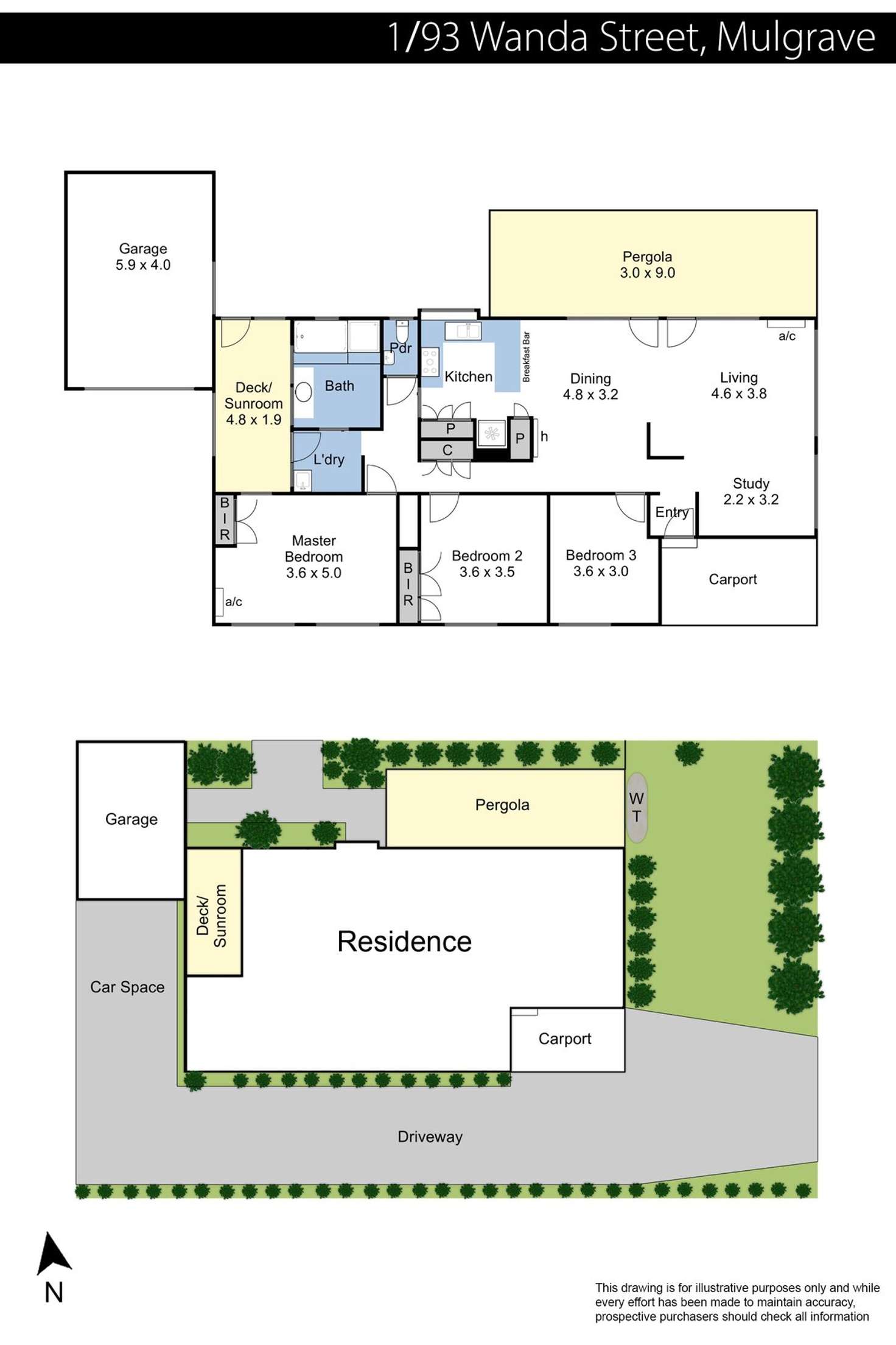 Floorplan of Homely unit listing, 1/93 Wanda Street, Mulgrave VIC 3170