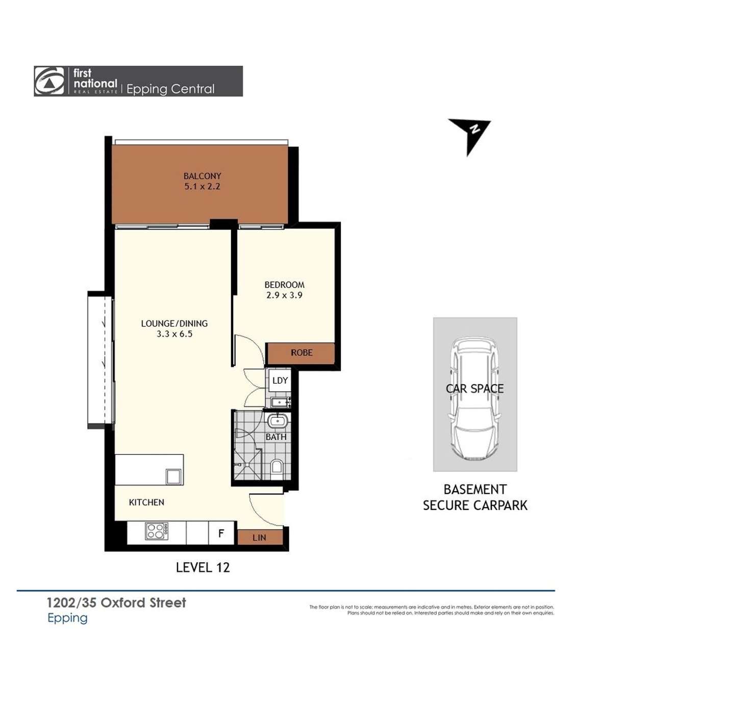 Floorplan of Homely unit listing, 1202/35 Oxford Street, Epping NSW 2121