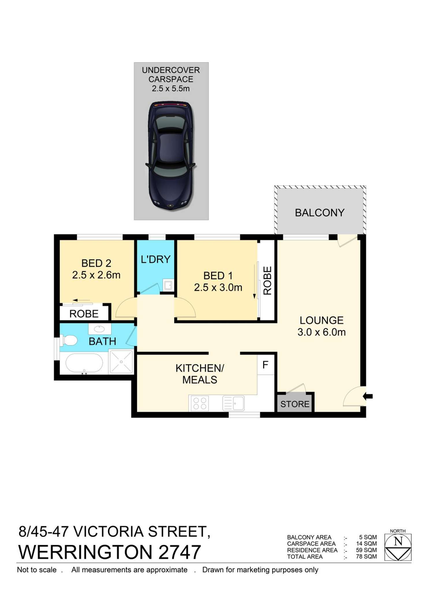 Floorplan of Homely unit listing, 8/45-47 Victoria Street, Werrington NSW 2747