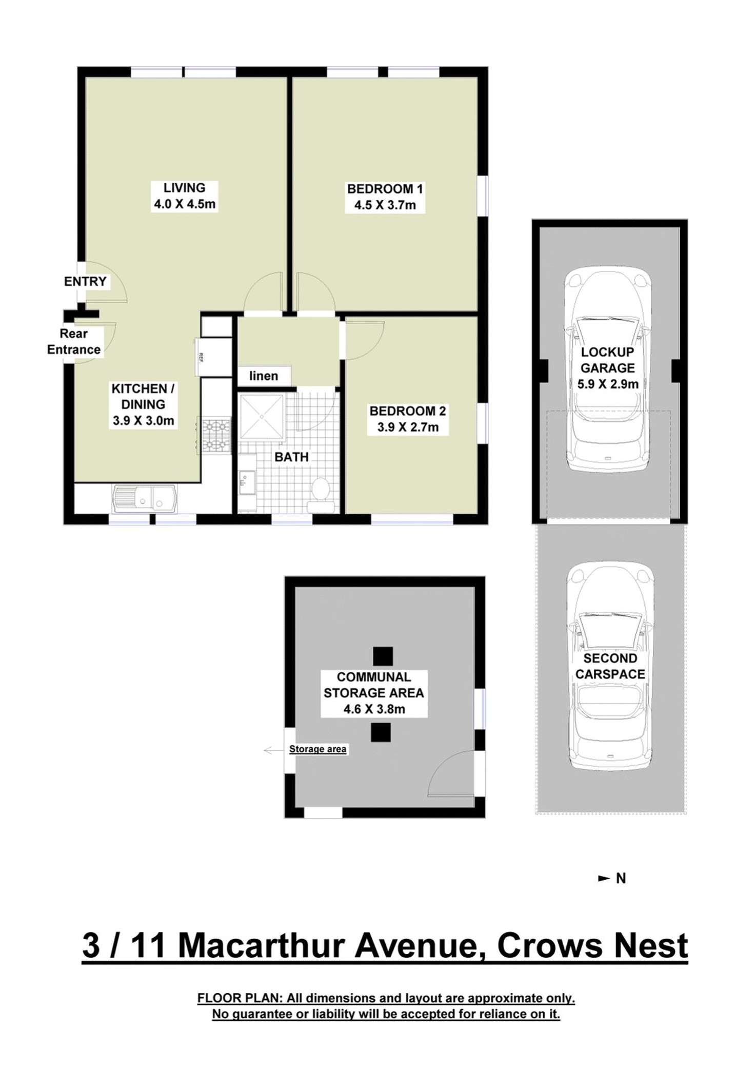 Floorplan of Homely apartment listing, 3/11 Macarthur Avenue, Crows Nest NSW 2065