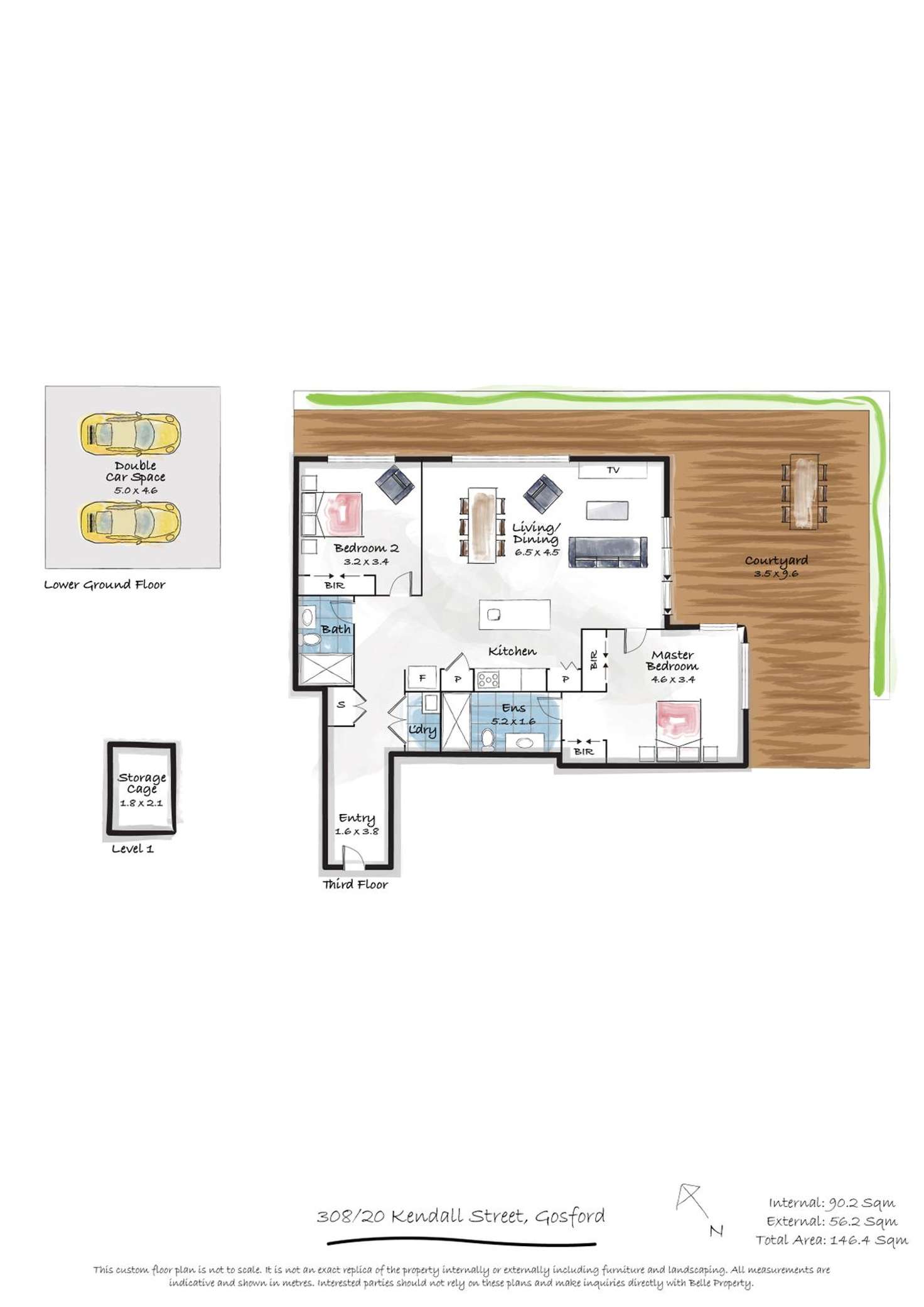 Floorplan of Homely apartment listing, 308/20 Kendall Street, Gosford NSW 2250