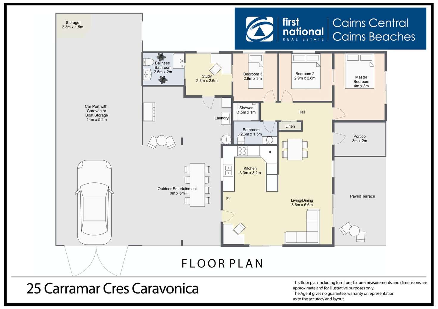 Floorplan of Homely house listing, 25 Carramar Crescent, Caravonica QLD 4878