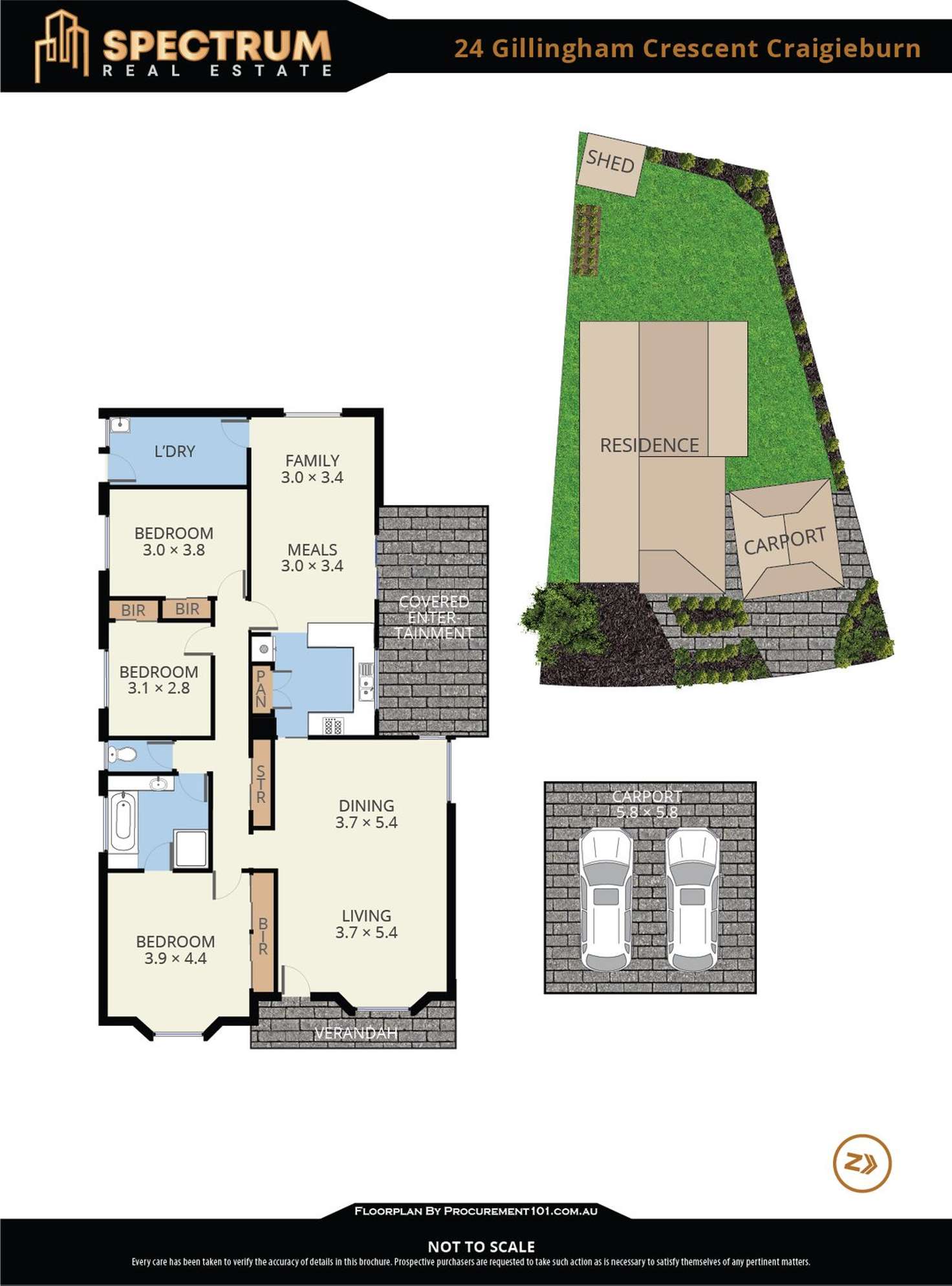 Floorplan of Homely house listing, 24 Gillingham Crescent, Craigieburn VIC 3064