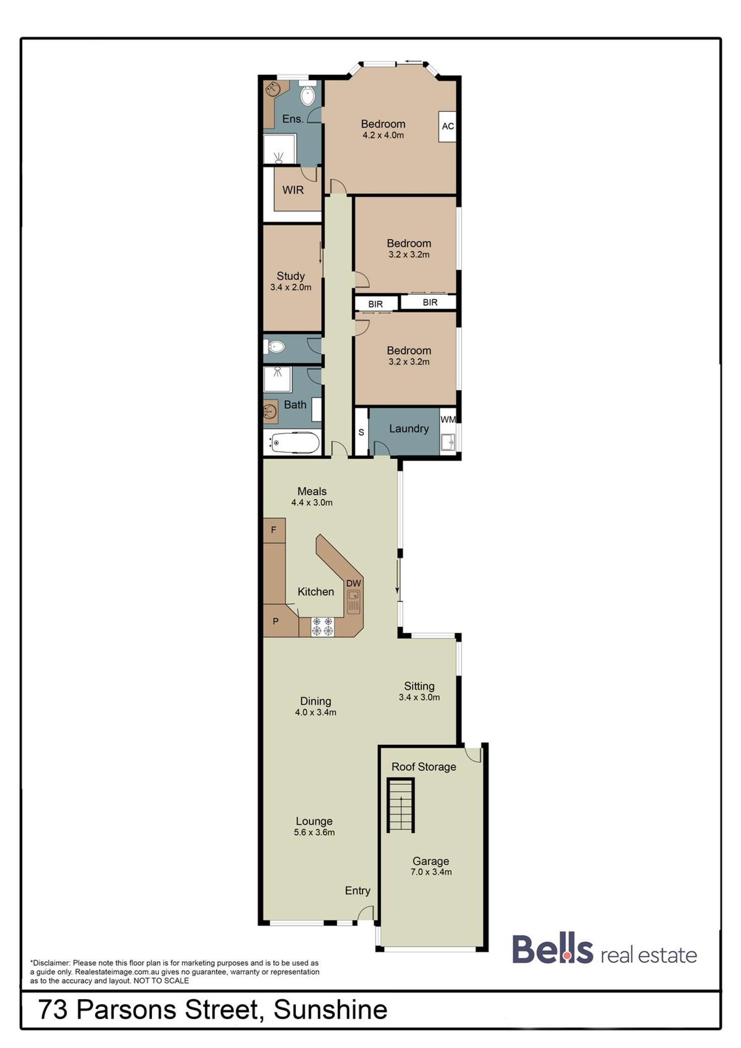 Floorplan of Homely house listing, 73 Parsons Street, Sunshine VIC 3020