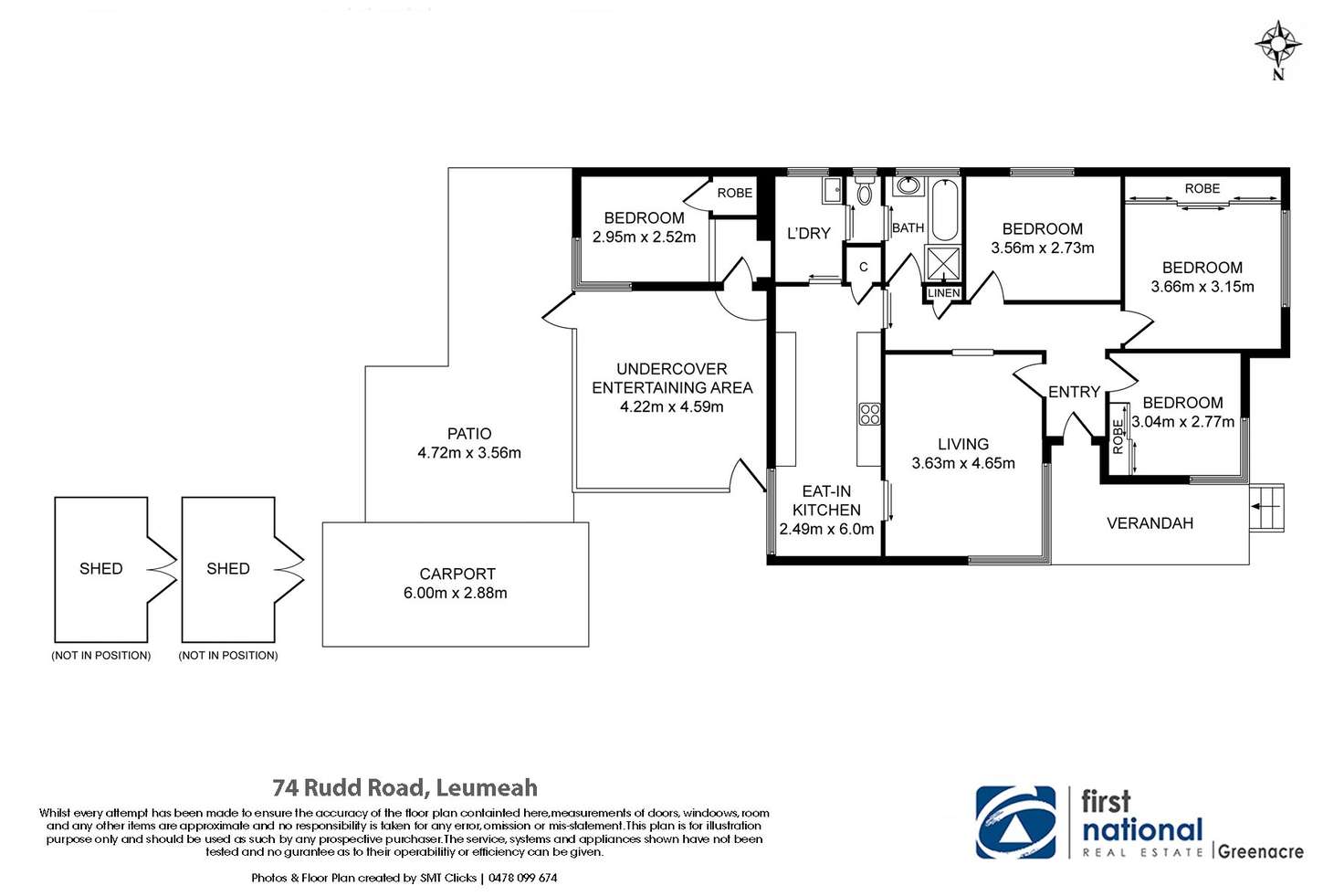 Floorplan of Homely house listing, 74 Rudd Road, Leumeah NSW 2560