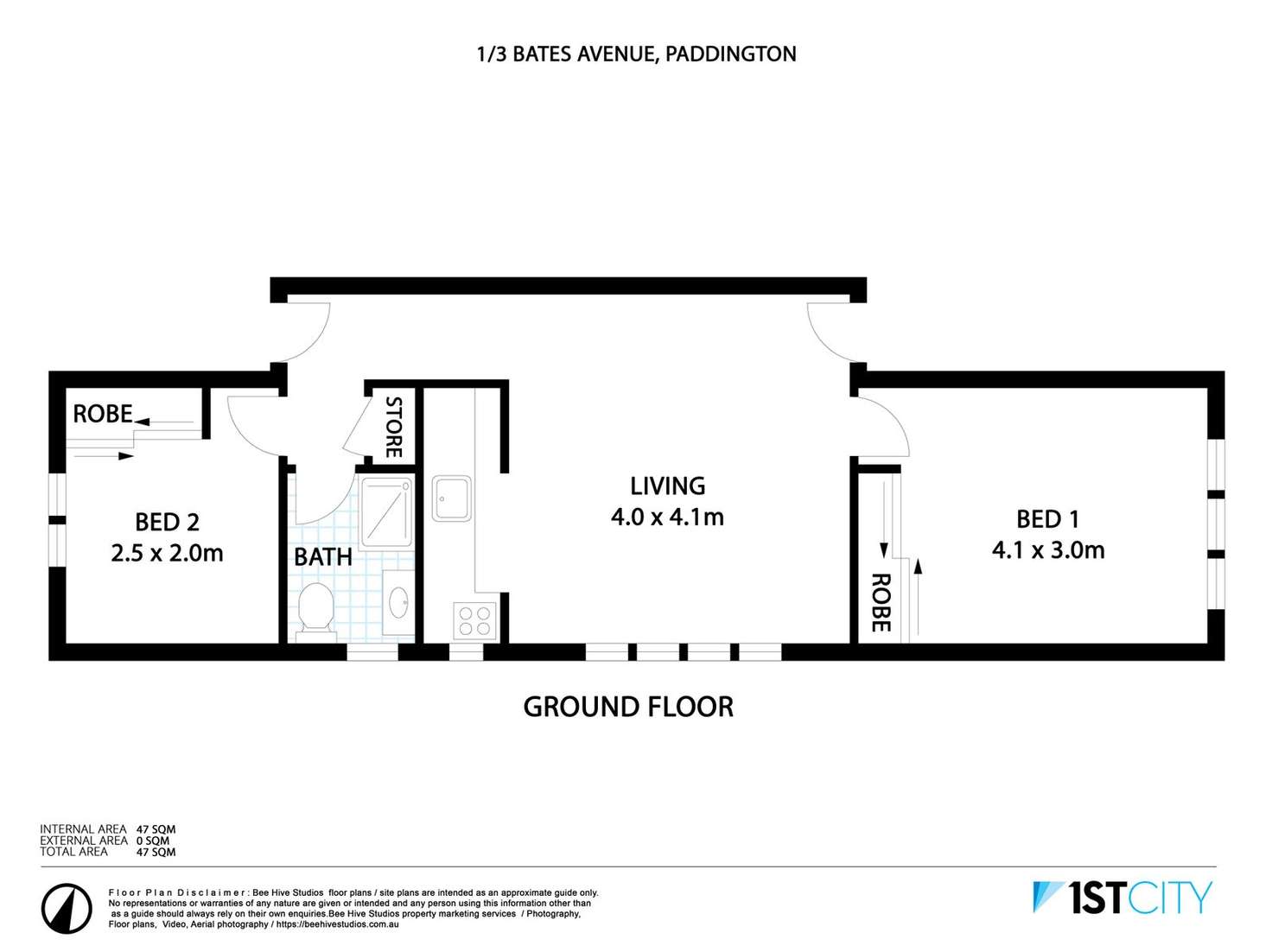 Floorplan of Homely apartment listing, 1/3 Bates Avenue, Paddington NSW 2021