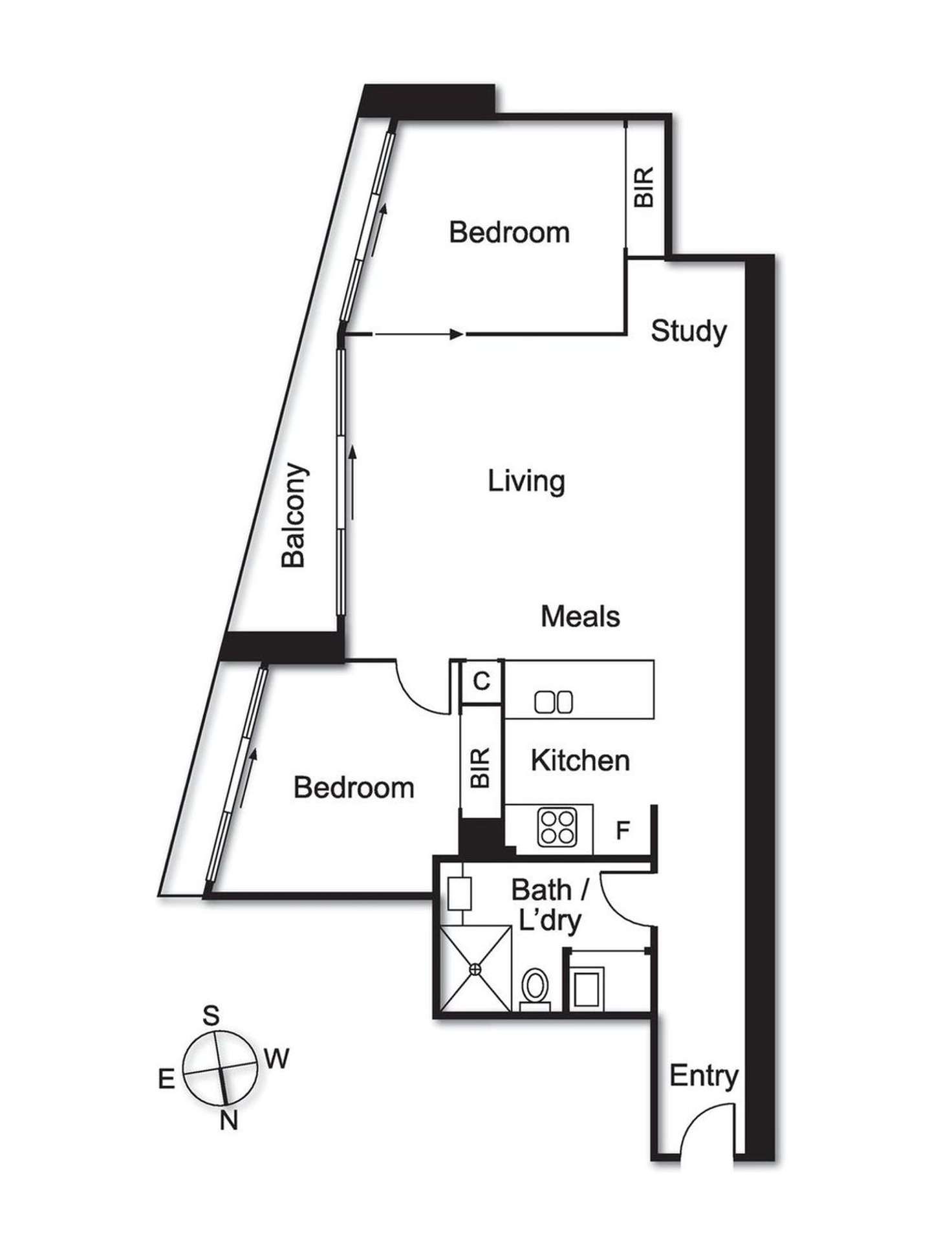 Floorplan of Homely apartment listing, 915/100 Harbour Esplanade, Docklands VIC 3008