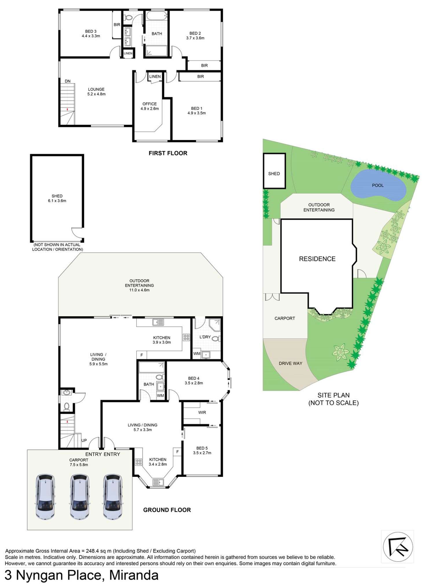 Floorplan of Homely house listing, 3 Nyngan Place, Miranda NSW 2228