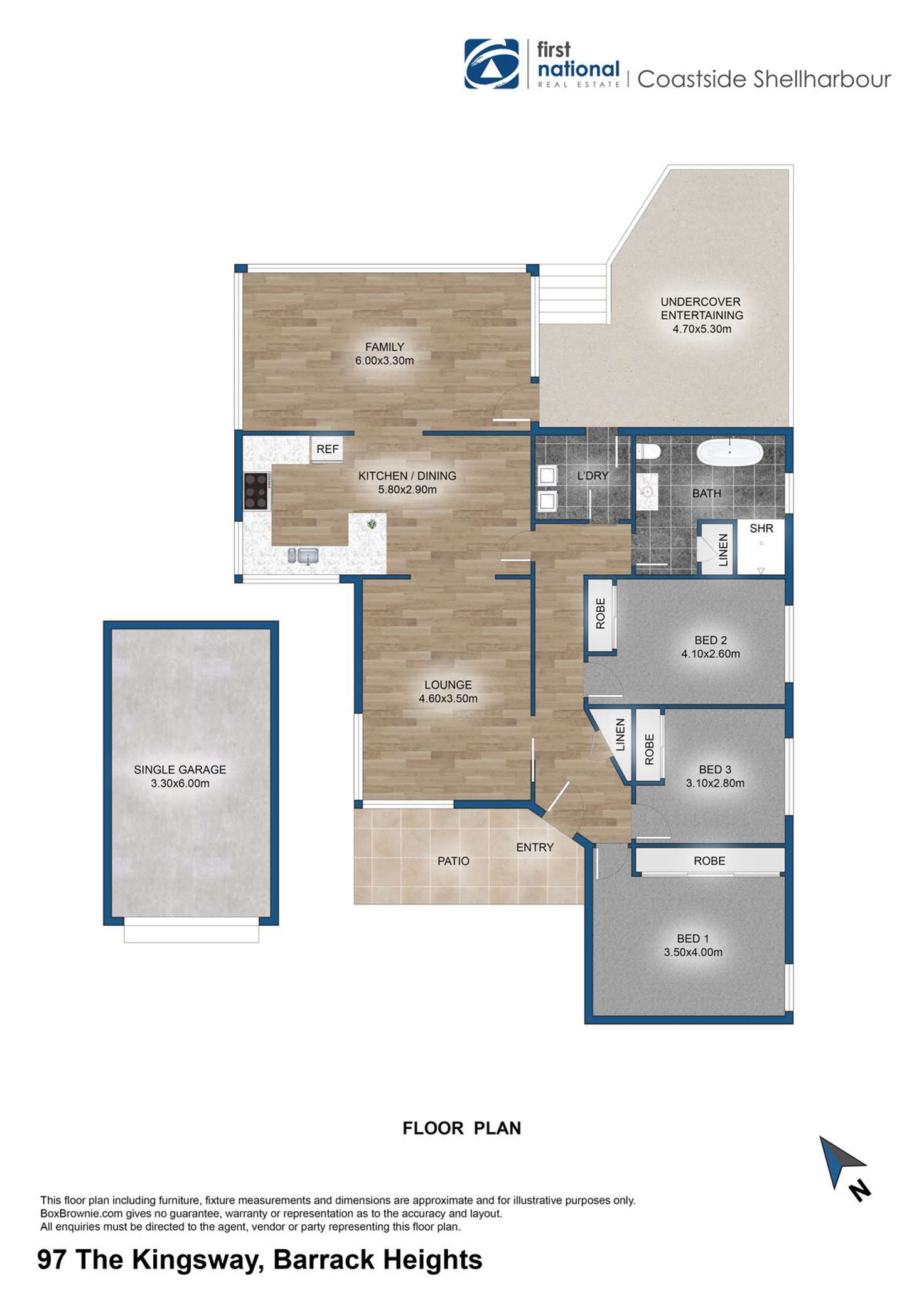 Floorplan of Homely house listing, 97 The Kingsway, Barrack Heights NSW 2528