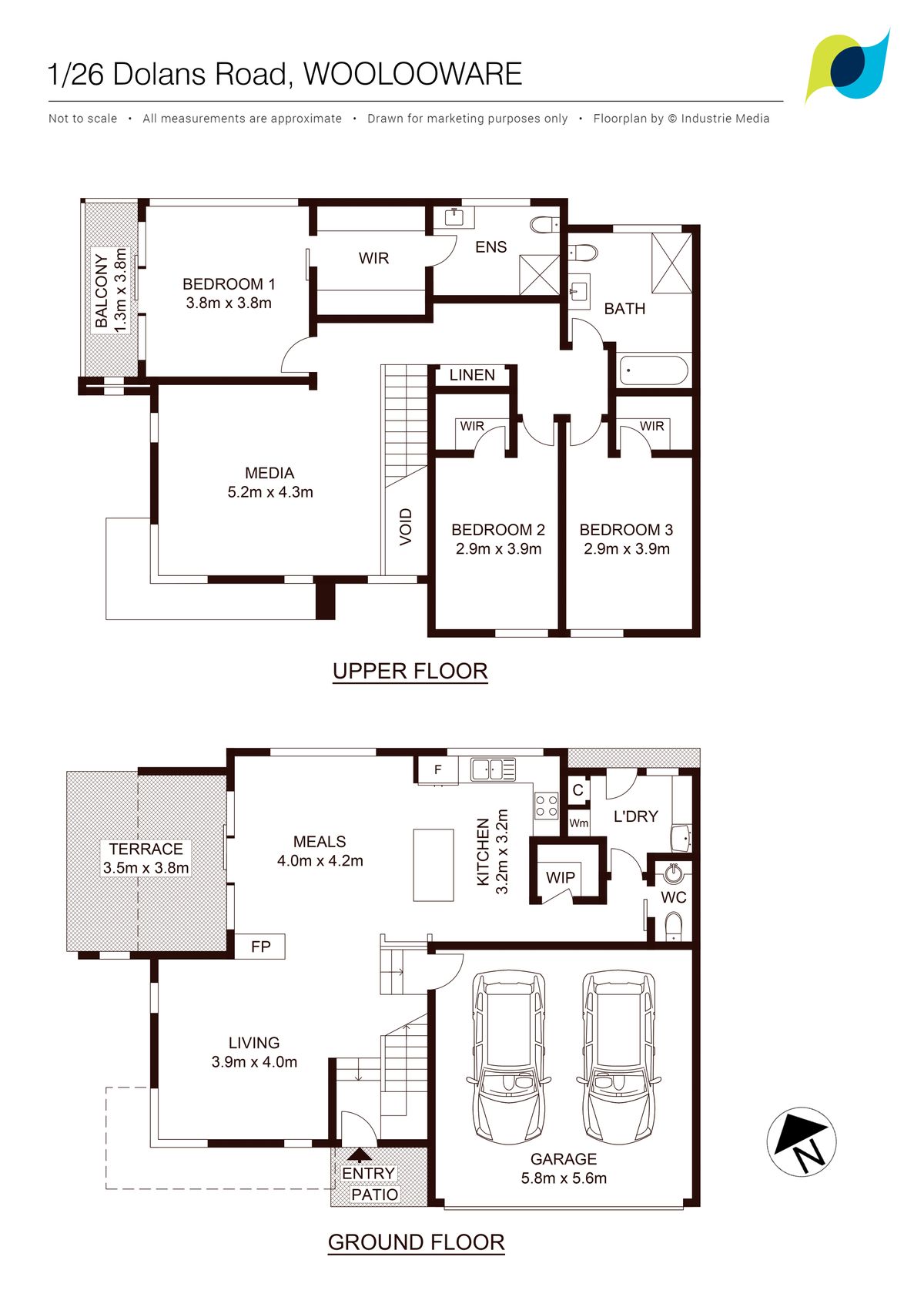 Floorplan of Homely townhouse listing, 1/26 Dolans Road, Woolooware NSW 2230