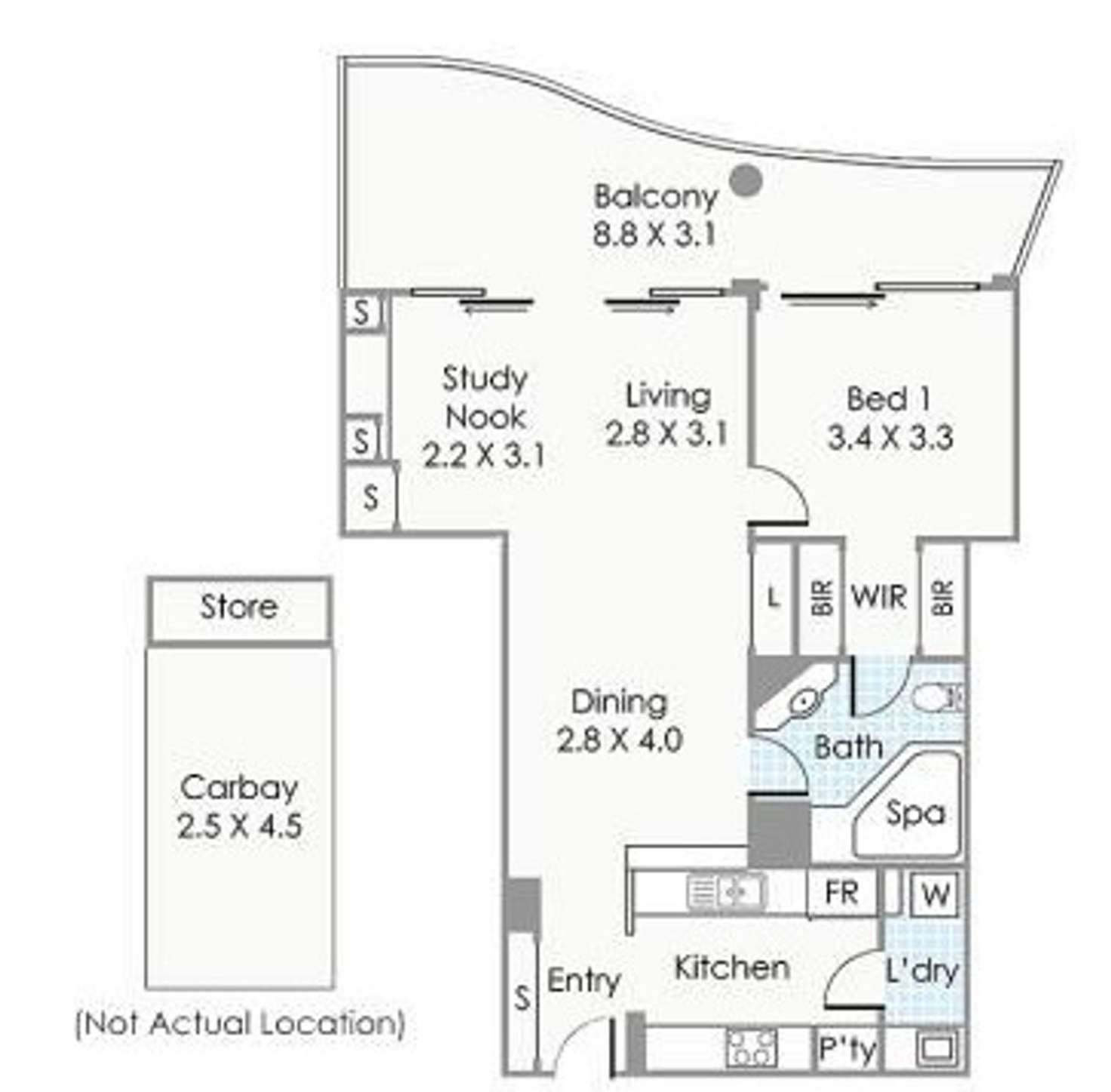 Floorplan of Homely apartment listing, 17/42 Terrace Road, East Perth WA 6004