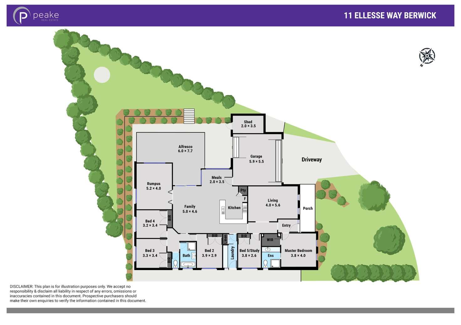 Floorplan of Homely house listing, 11 Ellesse Way, Berwick VIC 3806