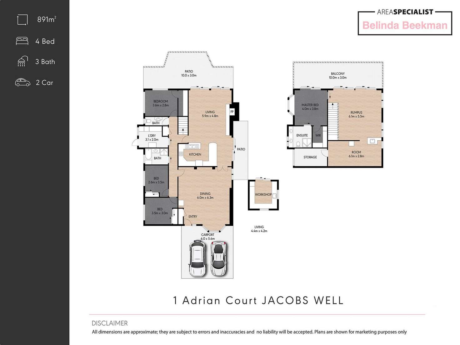 Floorplan of Homely house listing, 1 Adrian Court, Jacobs Well QLD 4208