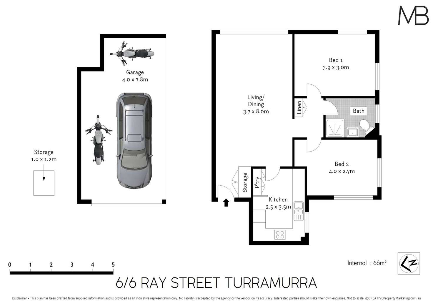 Floorplan of Homely unit listing, 6/6 Ray Street, Turramurra NSW 2074