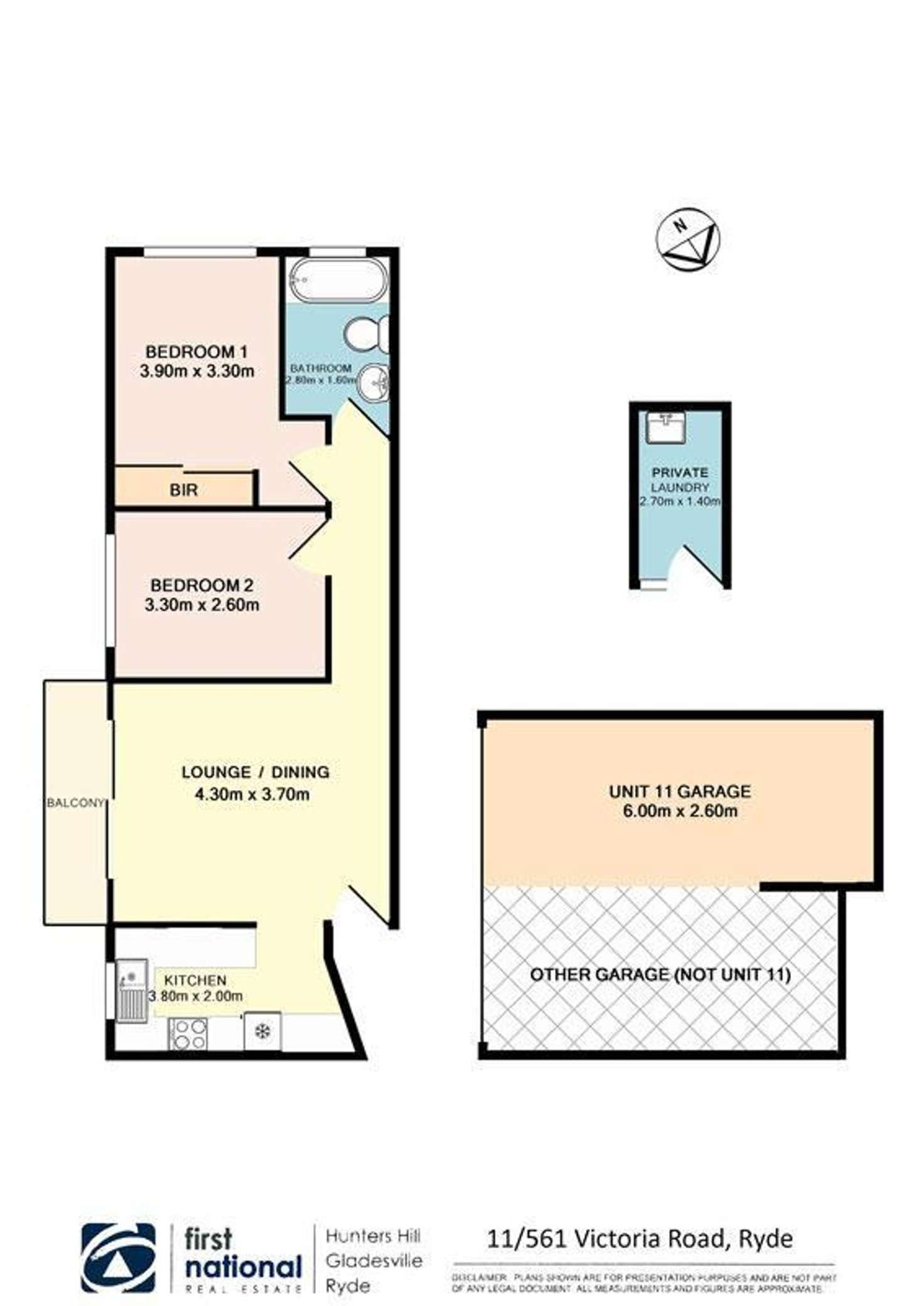 Floorplan of Homely apartment listing, 11/561 Victoria Road, Ryde NSW 2112