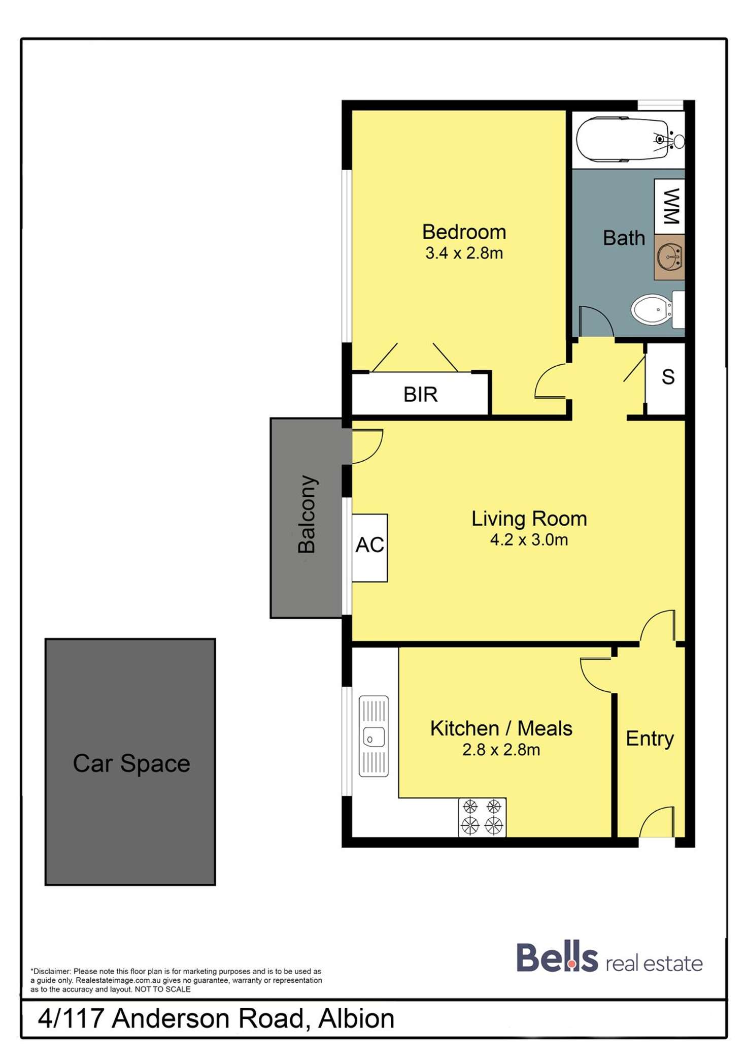 Floorplan of Homely apartment listing, 4/117 Anderson Road, Albion VIC 3020