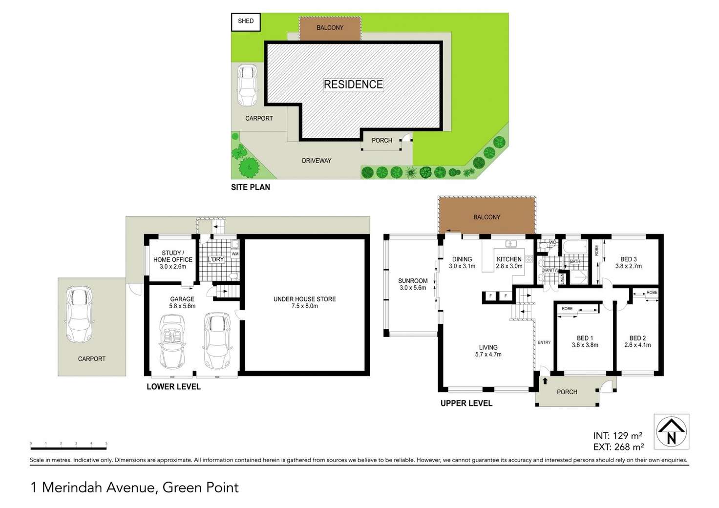Floorplan of Homely house listing, 1 Merindah Avenue, Green Point NSW 2251