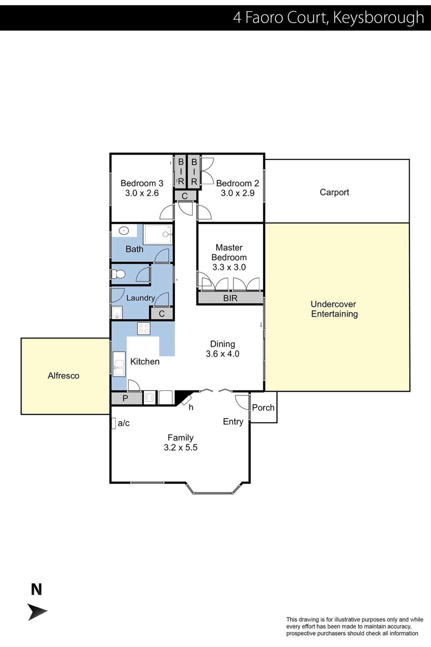 Floorplan of Homely house listing, 4 Faoro Court, Keysborough VIC 3173
