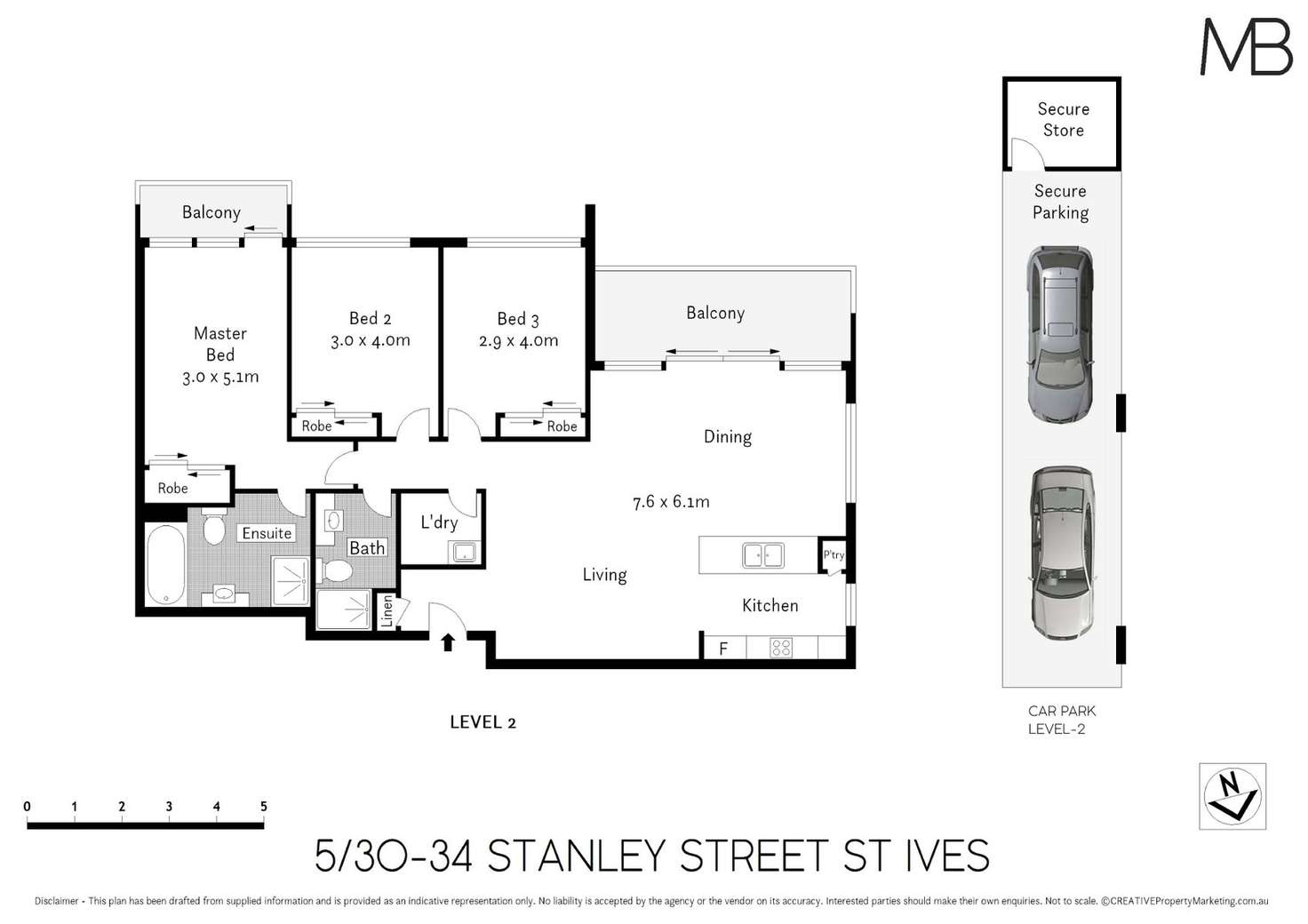 Floorplan of Homely apartment listing, 5/30-34 Stanley Street, St Ives NSW 2075