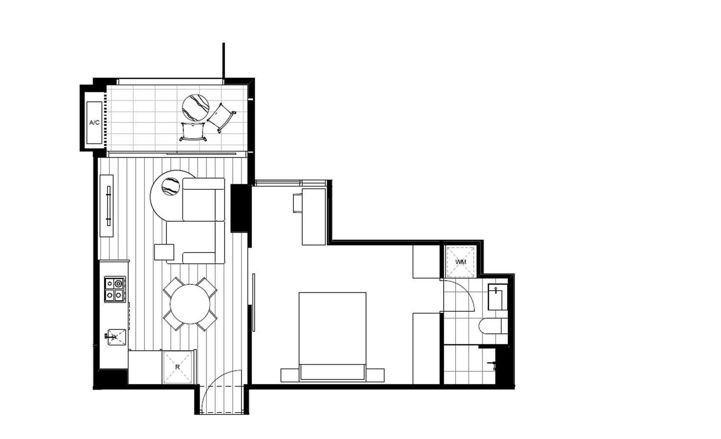 Floorplan of Homely apartment listing, Level06/8 Pearl River Road, Docklands VIC 3008