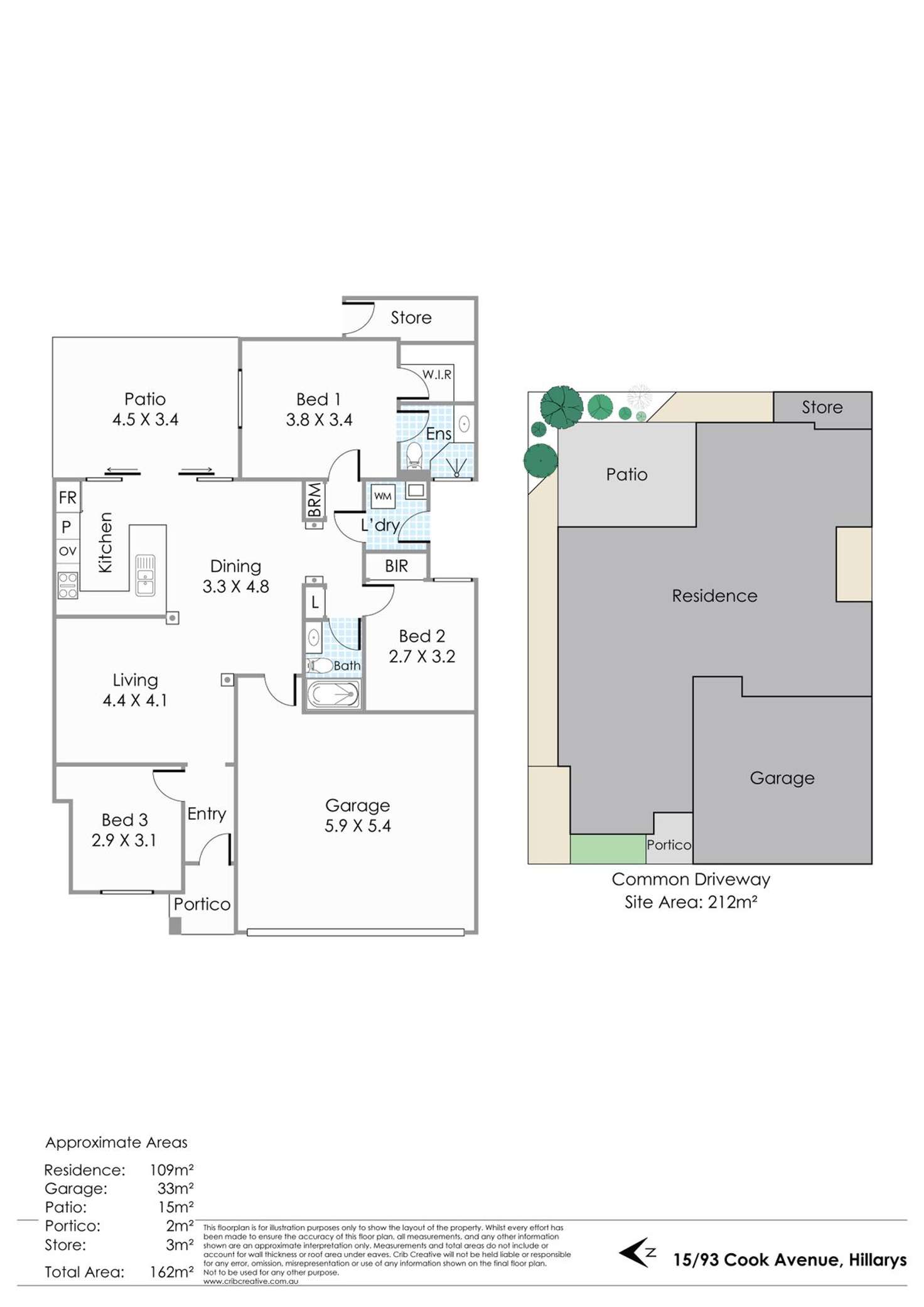 Floorplan of Homely villa listing, 15/93 COOK AVENUE, Hillarys WA 6025